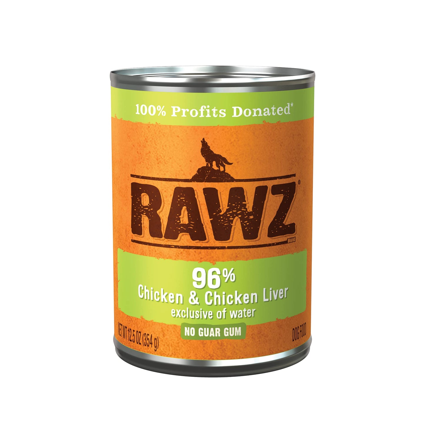 Rawz 96% Meat Canned Wet Food for Dogs 12 Pack/ 12.5 oz. Cans (Beef/Beef Liver)
