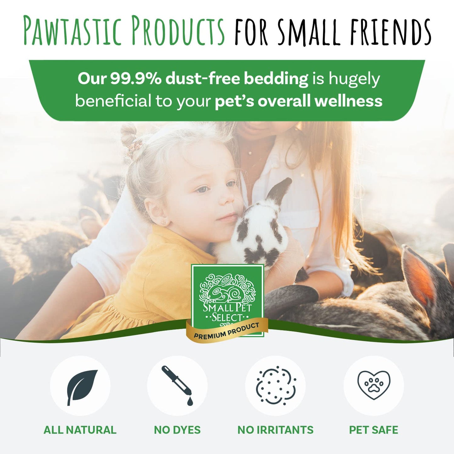 Small Pet Select Premium Natural Aspen Bedding, Animal Bedding for Small Indoor and Outdoor Pets, Made in The USA, Jumbo Size 141 L Pack