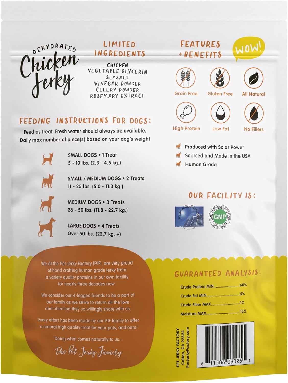 Turkey & Pumpkin 5 oz. Dog Jerky Treat | Human Grade | High Protein