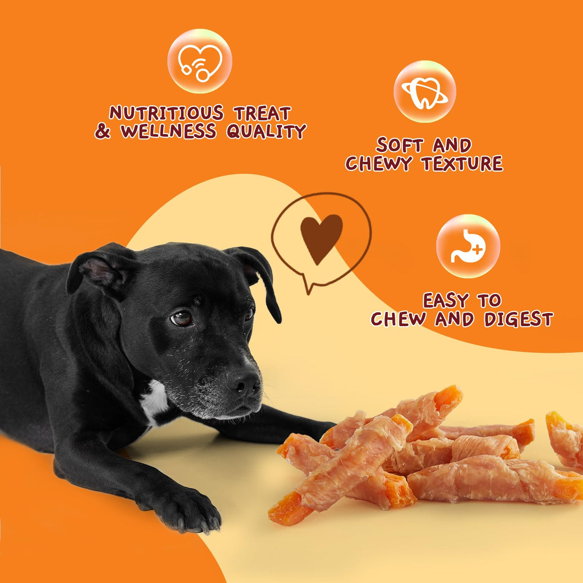 Jungle Calling Chicken & Sweet Potato Treats, Fiber-Rich, Digestible Chews