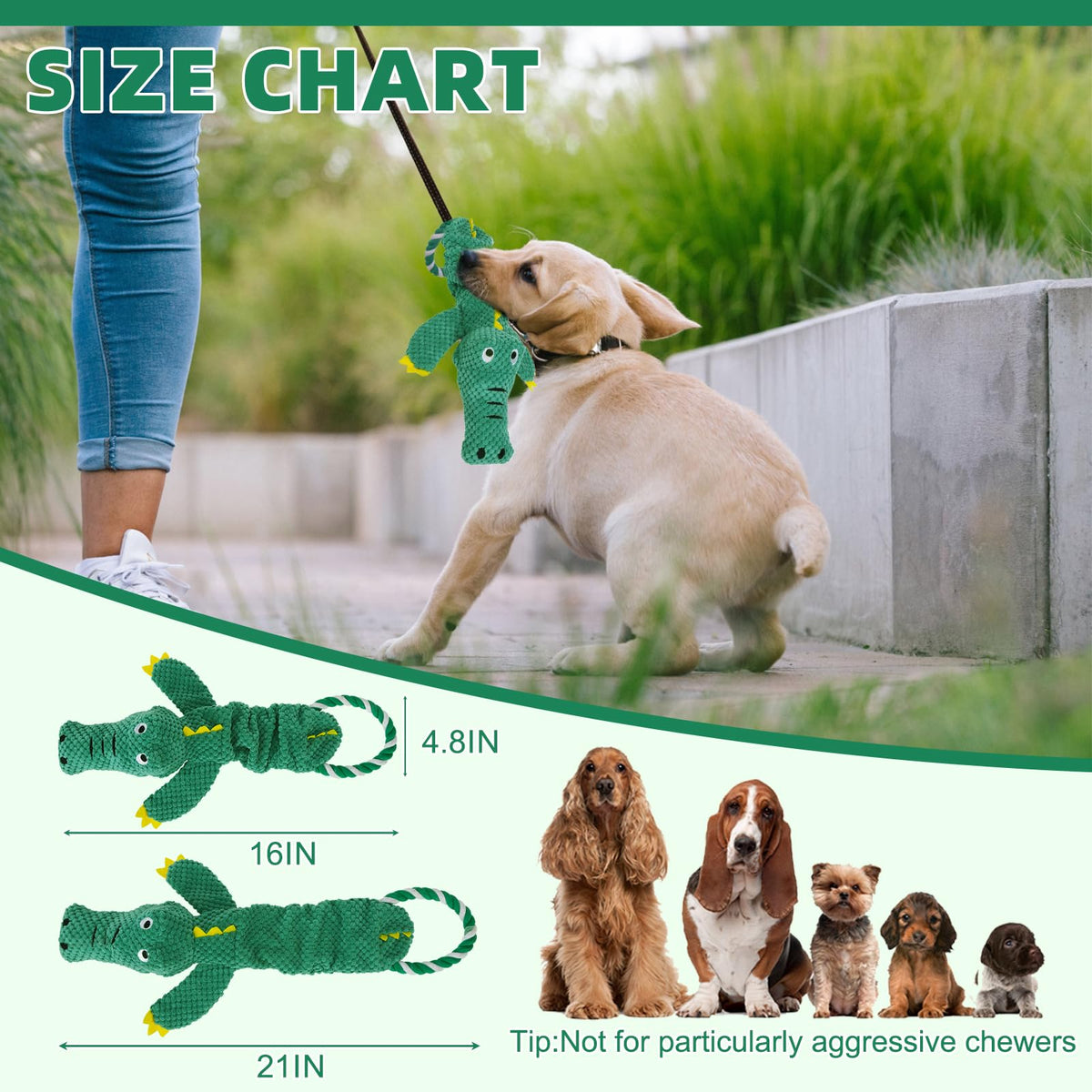 KOOLTAIL Christmas Santa Dog Toys, Tough Plush Dog Chew & Squeaky Toys with Crinkle Paper, Interactive Training & Tug of War Puppy Teething Toy for Indoor Outdoor Play for Small Medium Large Dogs