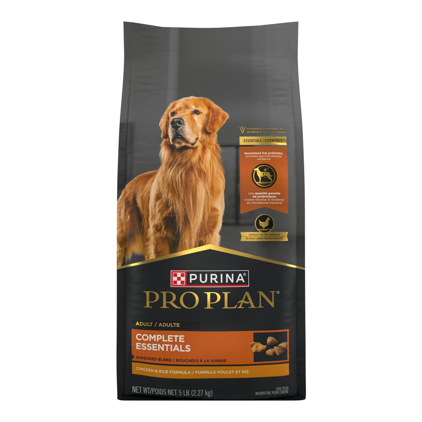 Purina Pro Plan Complete Essentials Shredded Blend Chicken and Rice Dog Food Dry Formula with Probiotics for Dogs - 15 lb.