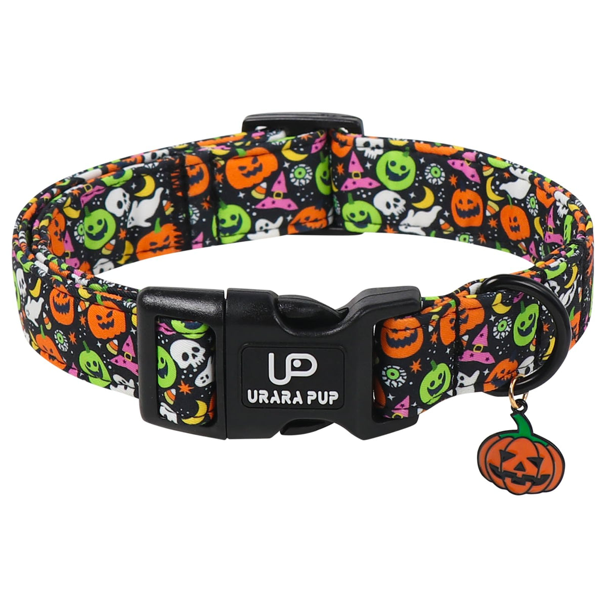 Maple Leaf Dog Collar, Fall Autumn Orange Leaf Dog Collar
