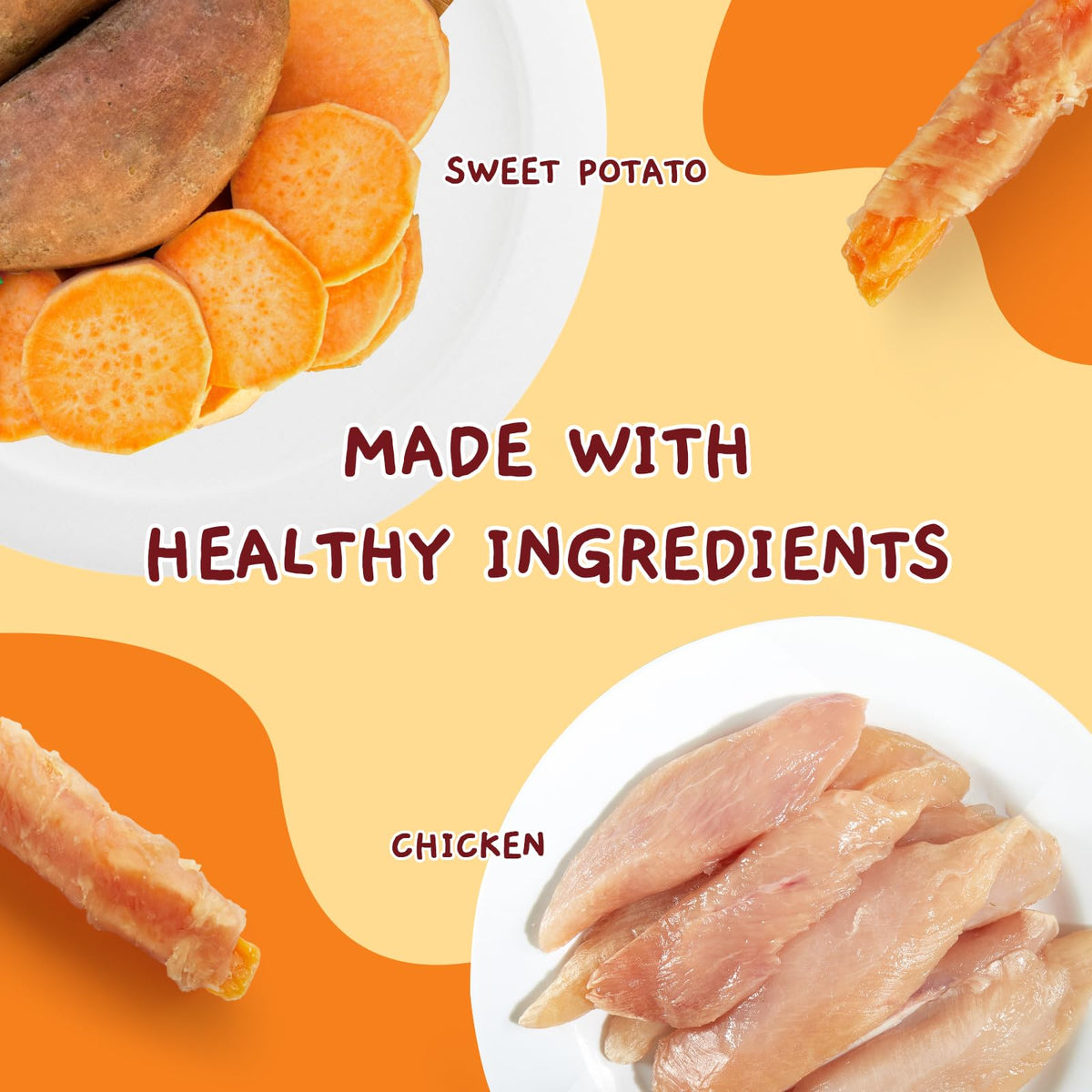 Jungle Calling Chicken & Sweet Potato Treats, Fiber-Rich, Digestible Chews