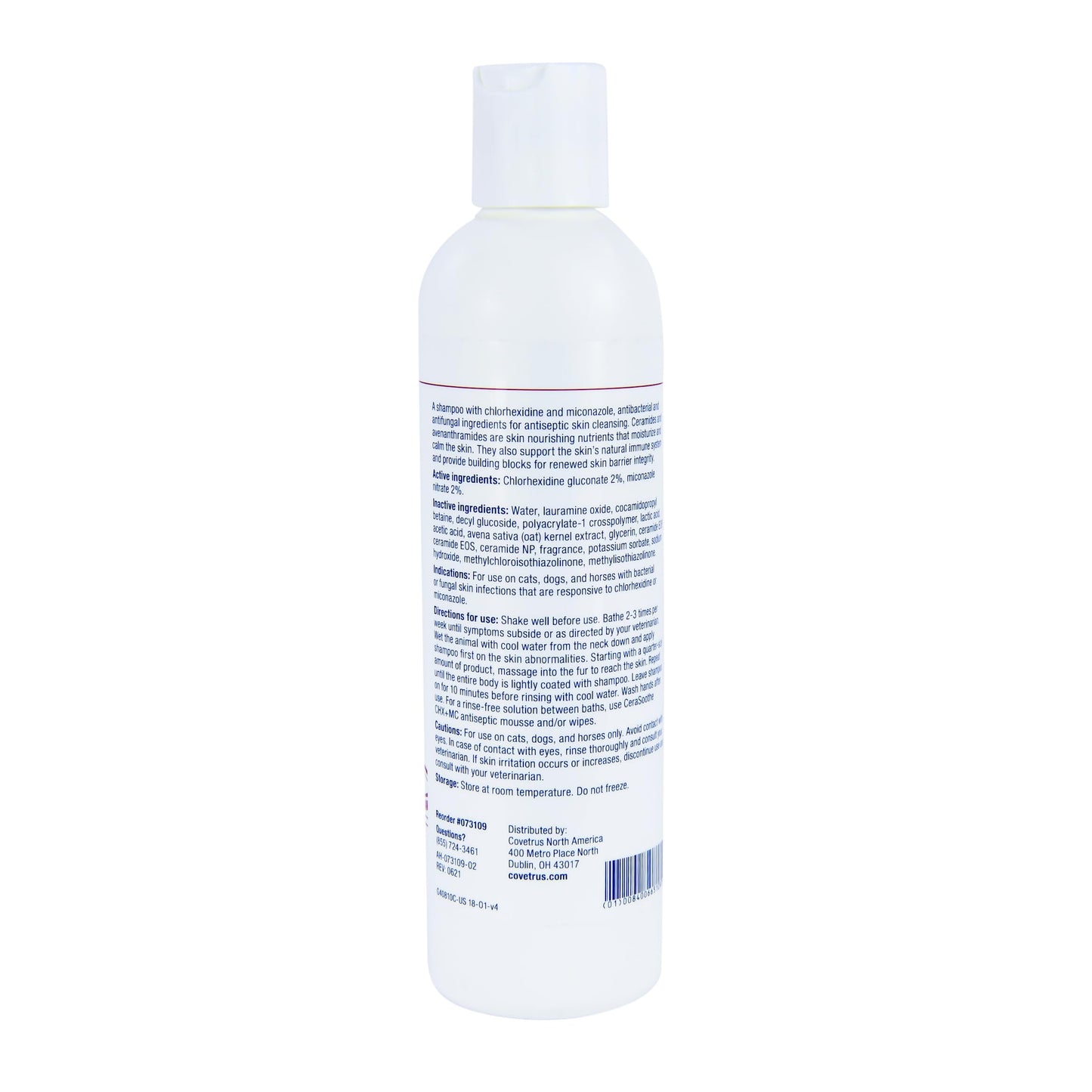 CeraSoothe® CHX+MC Antiseptic Shampoo for Dogs, Cats & Horses – Skin Cleansing with Chlorhexidine & Miconazole 8 oz