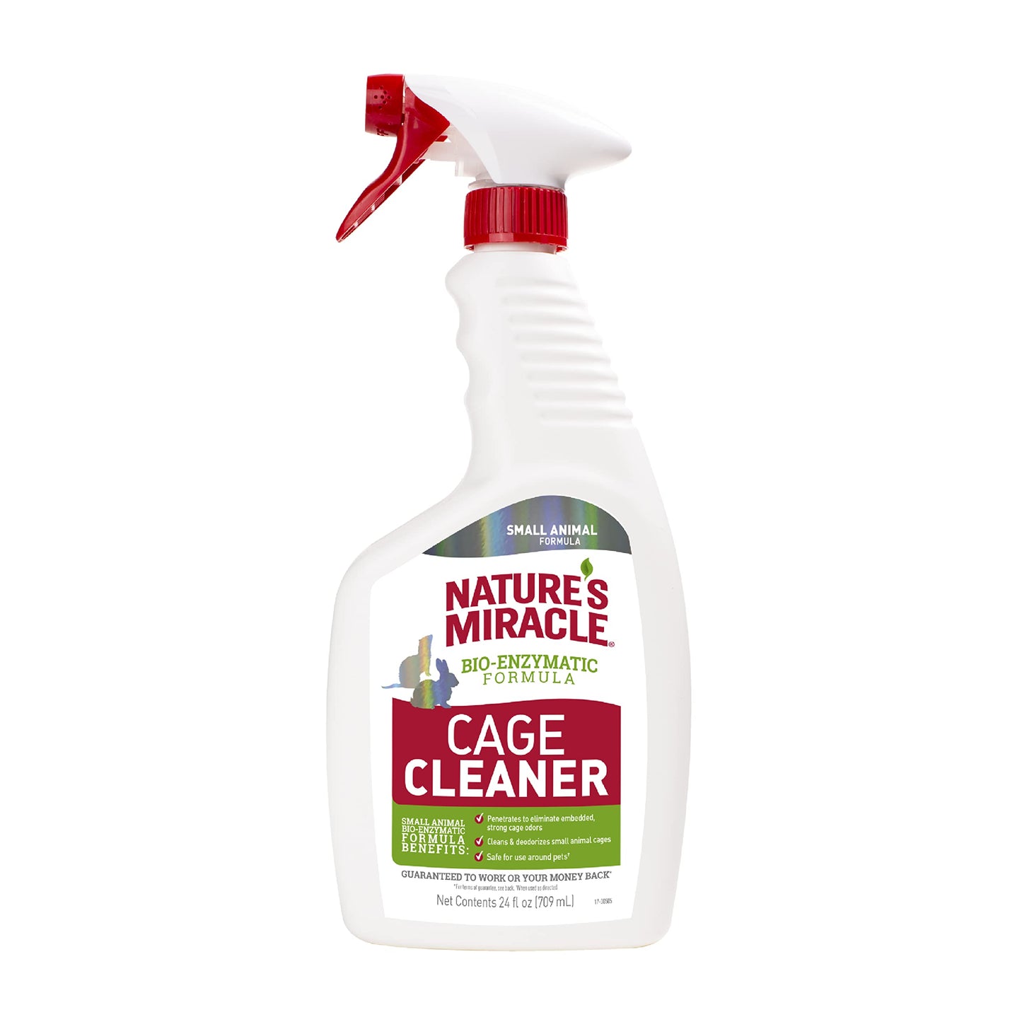 Nature’s Miracle Small Animal Cage and Surface Cleaner, Bio-Enzymatic Cleaning Formula, Destroy Tough Stains and Odors, 24 Ounces