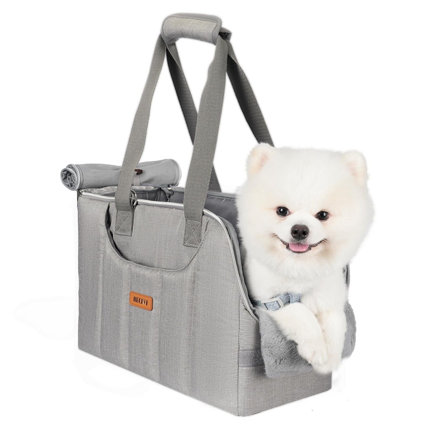 Dog Purse Carrier for Small Dogs Cats Rabbits Up to 12lbs, Lightweight Pet Sling Carriers with Crossbody Strap, Portable Puppy Soft Sided Tote Bag Carrier for Vet,Hiking,Travel Black