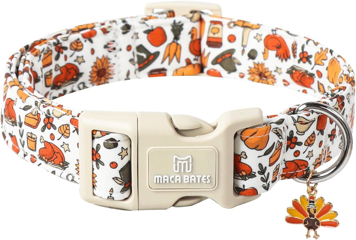 Maca Bates Halloween Pink and Purple Ghost Dog Collar for Large Dogs