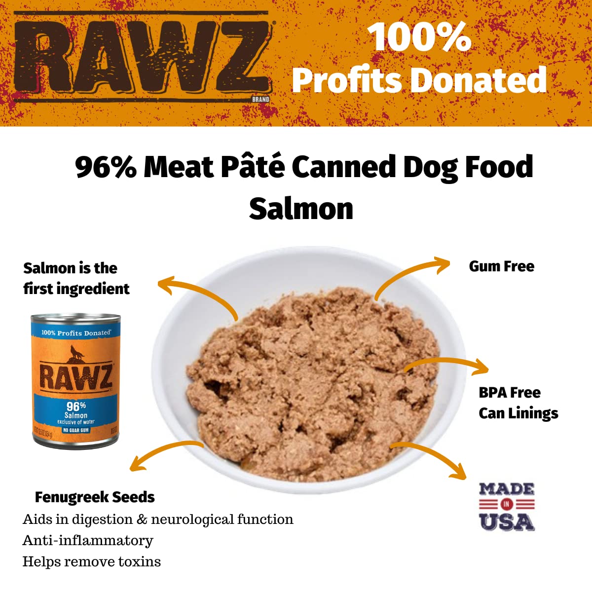 Rawz 96% Meat Canned Wet Food for Dogs 12 Pack/ 12.5 oz. Cans (Beef/Beef Liver)