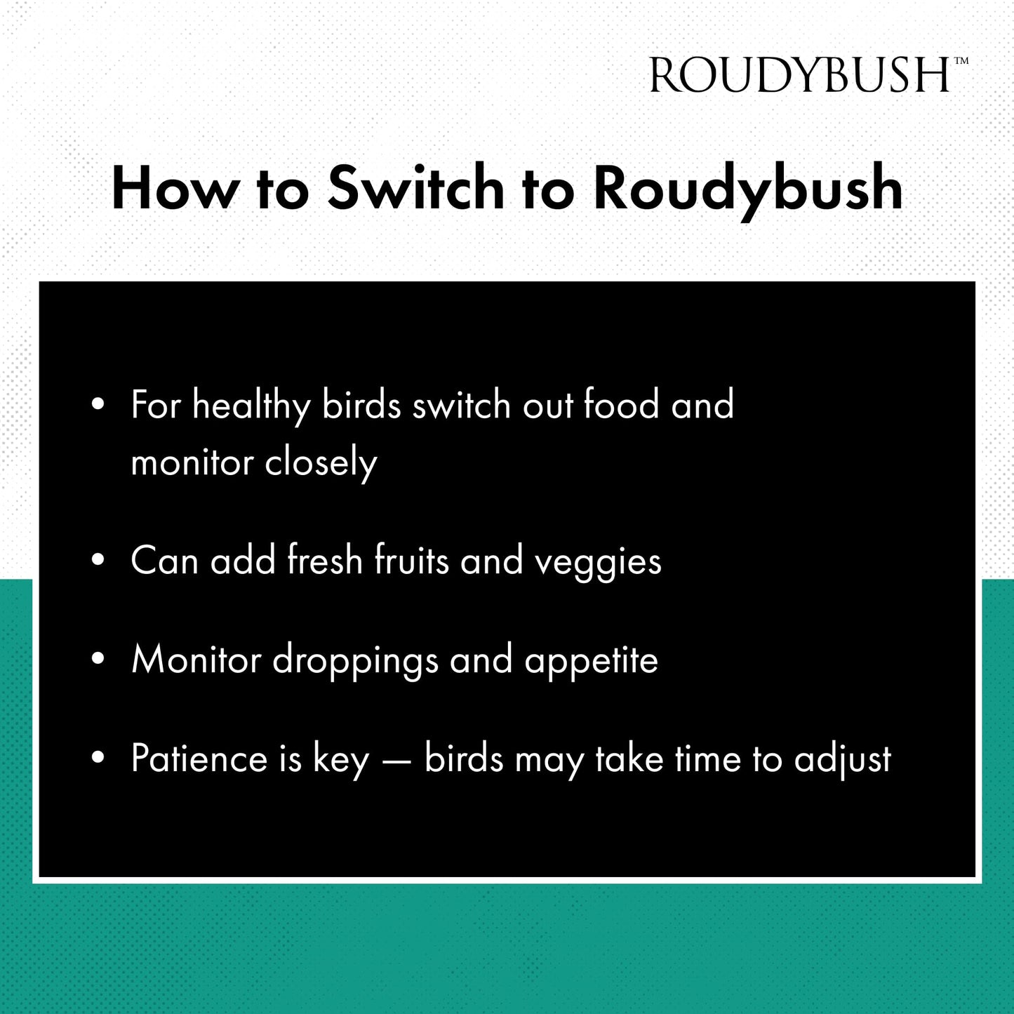 RoudyBush Daily Maintenance Food for Birds, Bird Food with Corn, Wheat & Soy, Complete Daily Feed for Parakeets, Cockatiels, Conures, Lovebirds & Other Small Medium Species, Crumble Pellets, 8 OZ