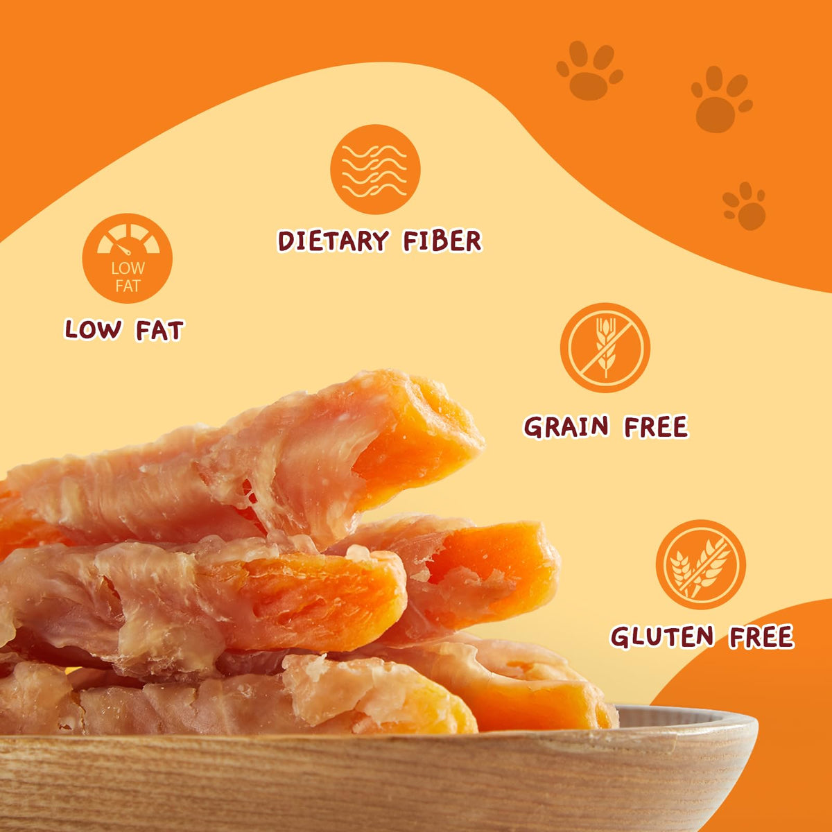 Jungle Calling Chicken & Sweet Potato Treats, Fiber-Rich, Digestible Chews