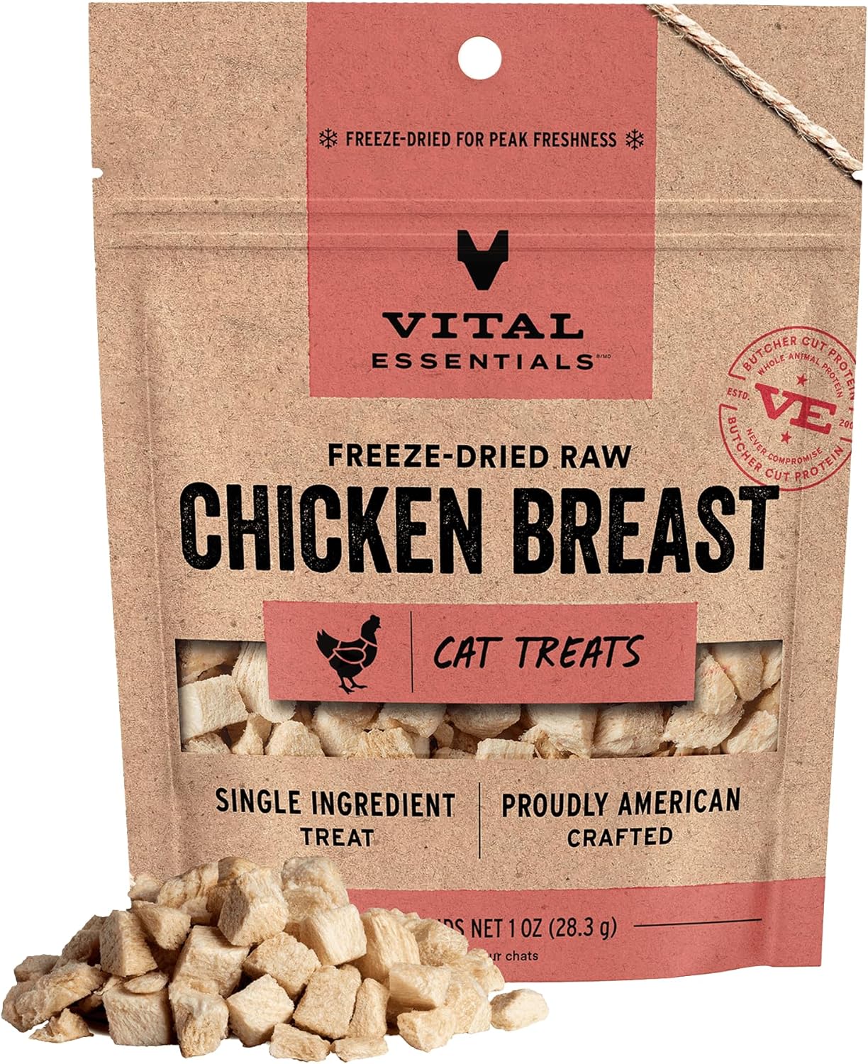 Vital Essentials Freeze Dried Cat Treats | Duck Liver, Single Ingredient | Premium Quality | Grain Free, Healthy Treats for Cats, 0.9 oz Bag