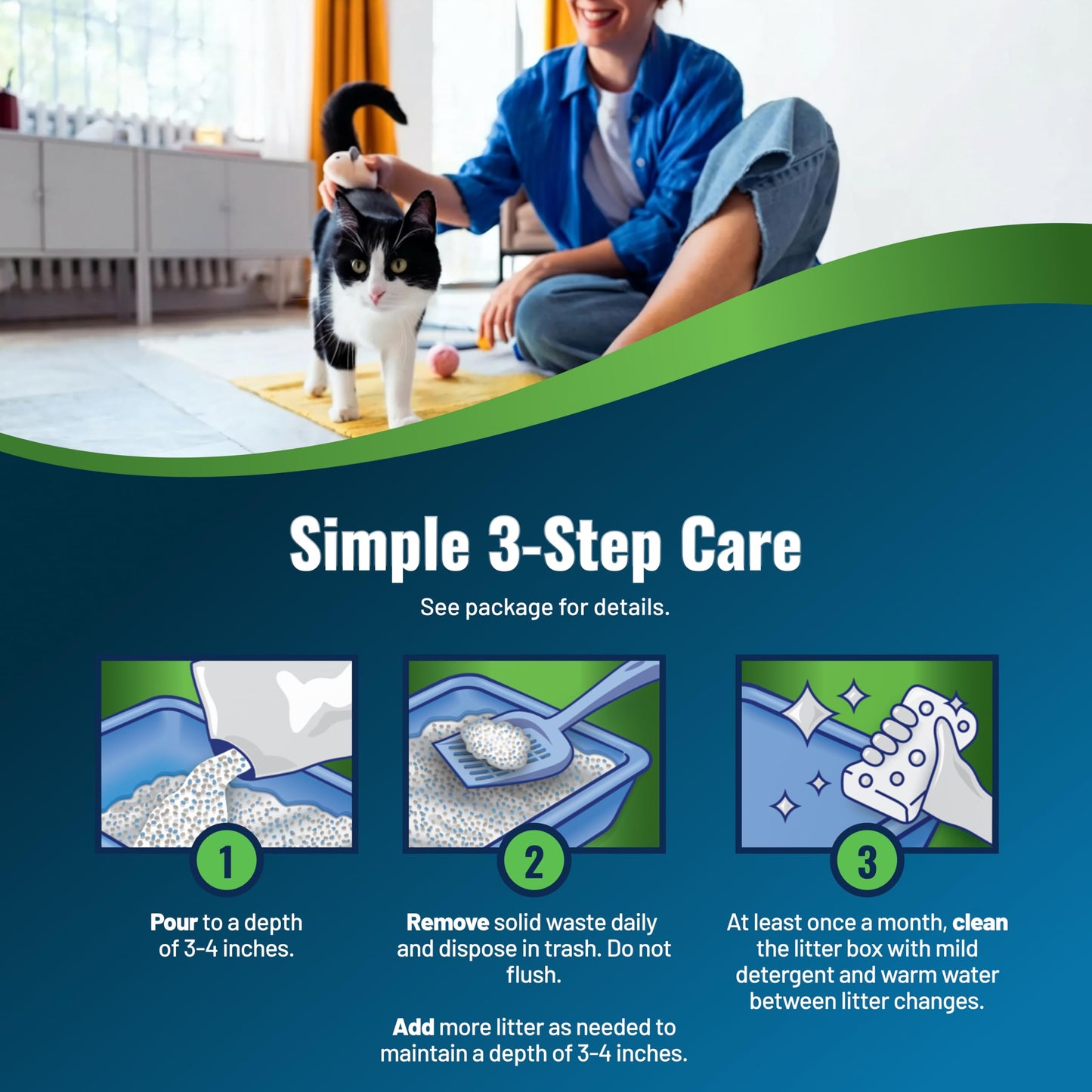 Cat's Pride Max Power: Total Odor Control - Up to 10 Days of Powerful Odor Control - Strong Clumping - 99% Dust Free - Multi-Cat Litter, Scented, 15 Pounds