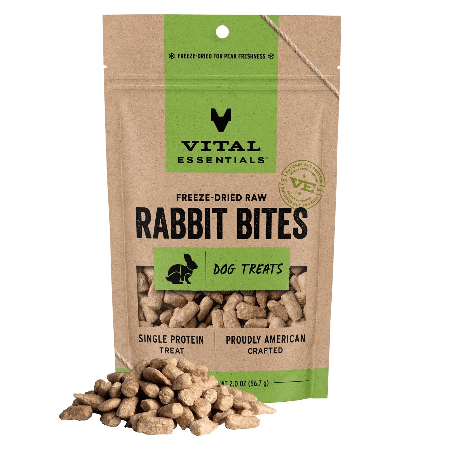 Vital Essentials Freeze Dried Dog Treats | Salmon Bites, Single Protein | Premium Quality | Grain Free Training Treats for Dogs, 2.5 oz Bag