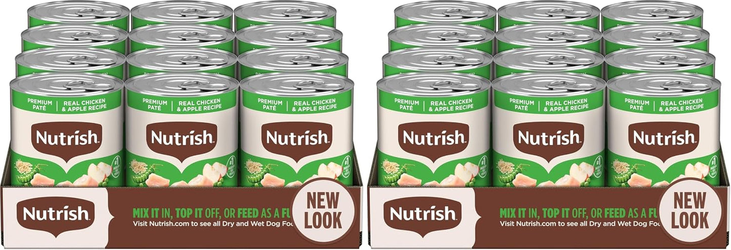 Nutrish Real Beef & Pumpkin Recipe Whole Health Blend Premium Paté Wet Dog Food, 13 oz. Can, 12 Count, Packaging May Vary (Rachael Ray)
