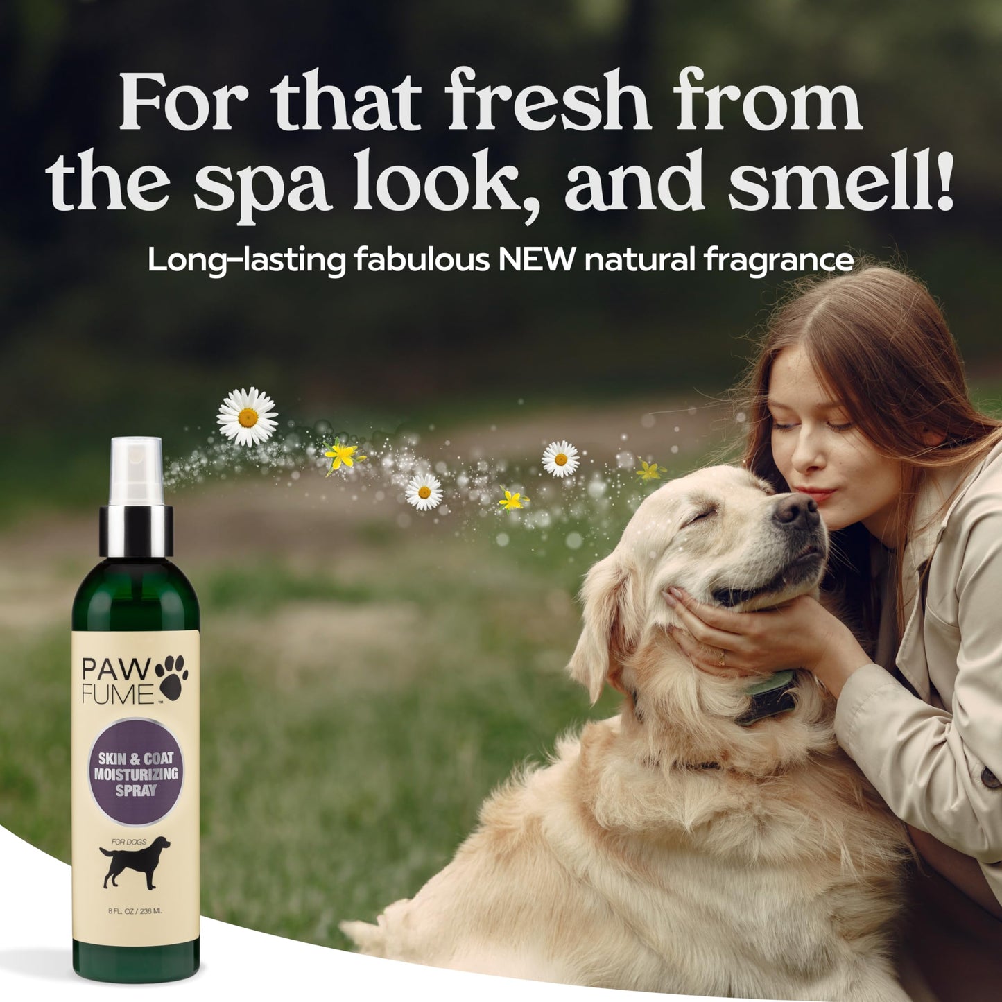 PAWFUME Deshedding Dog Shampoo and Conditioner, Show Dog, 1-Pack – Nourish & Detangle for Silky Soft Coat – Probiotic, Deep-Cleaning, pH-Balanced Formula – Salon-Quality Shampoo for Dogs