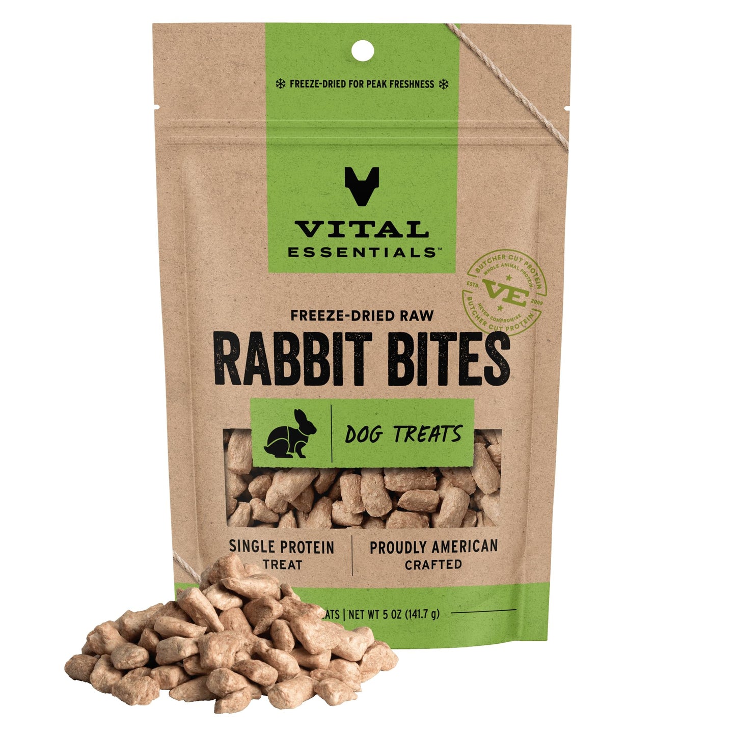 Vital Essentials Freeze Dried Dog Treats | Salmon Bites, Single Protein | Premium Quality | Grain Free Training Treats for Dogs, 2.5 oz Bag