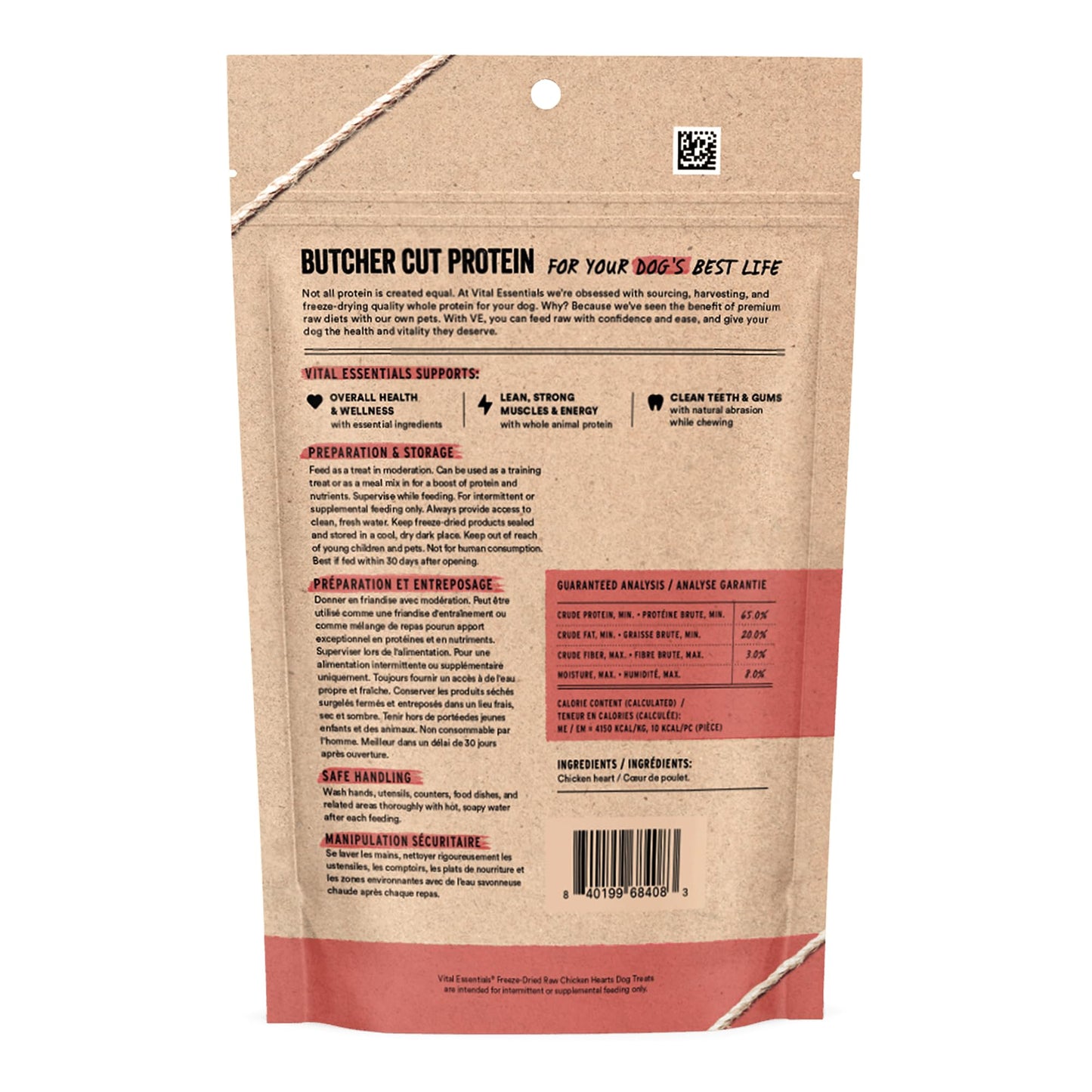 Vital Essentials Freeze Dried Raw Chicken Necks Dog Treats | Single Ingredient | Premium Quality | Grain Free Treats for Dogs, 9 oz Bag