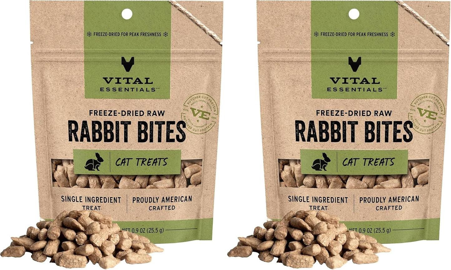Vital Essentials Freeze Dried Cat Treats | Ahi Tuna Bites, Single Protein | Premium Quality | Grain Free, Crunchy Cat Treats, 1.1 oz Bag