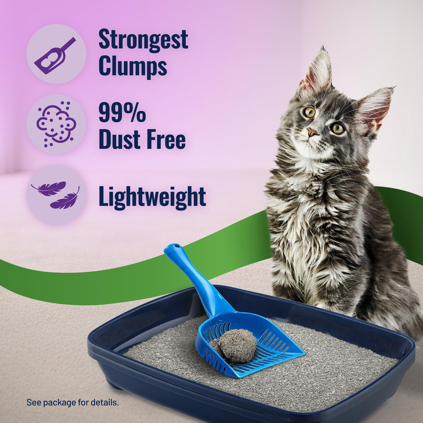 Cat's Pride Max Power: Total Odor Control - Up to 10 Days of Powerful Odor Control - Strong Clumping - 99% Dust Free - Multi-Cat Litter, Scented, 15 Pounds