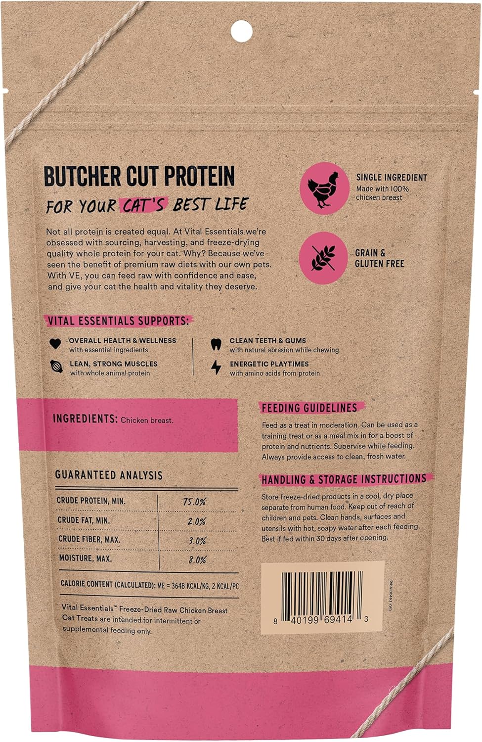 Vital Essentials Freeze Dried Cat Treats | Duck Liver, Single Ingredient | Premium Quality | Grain Free, Healthy Treats for Cats, 0.9 oz Bag