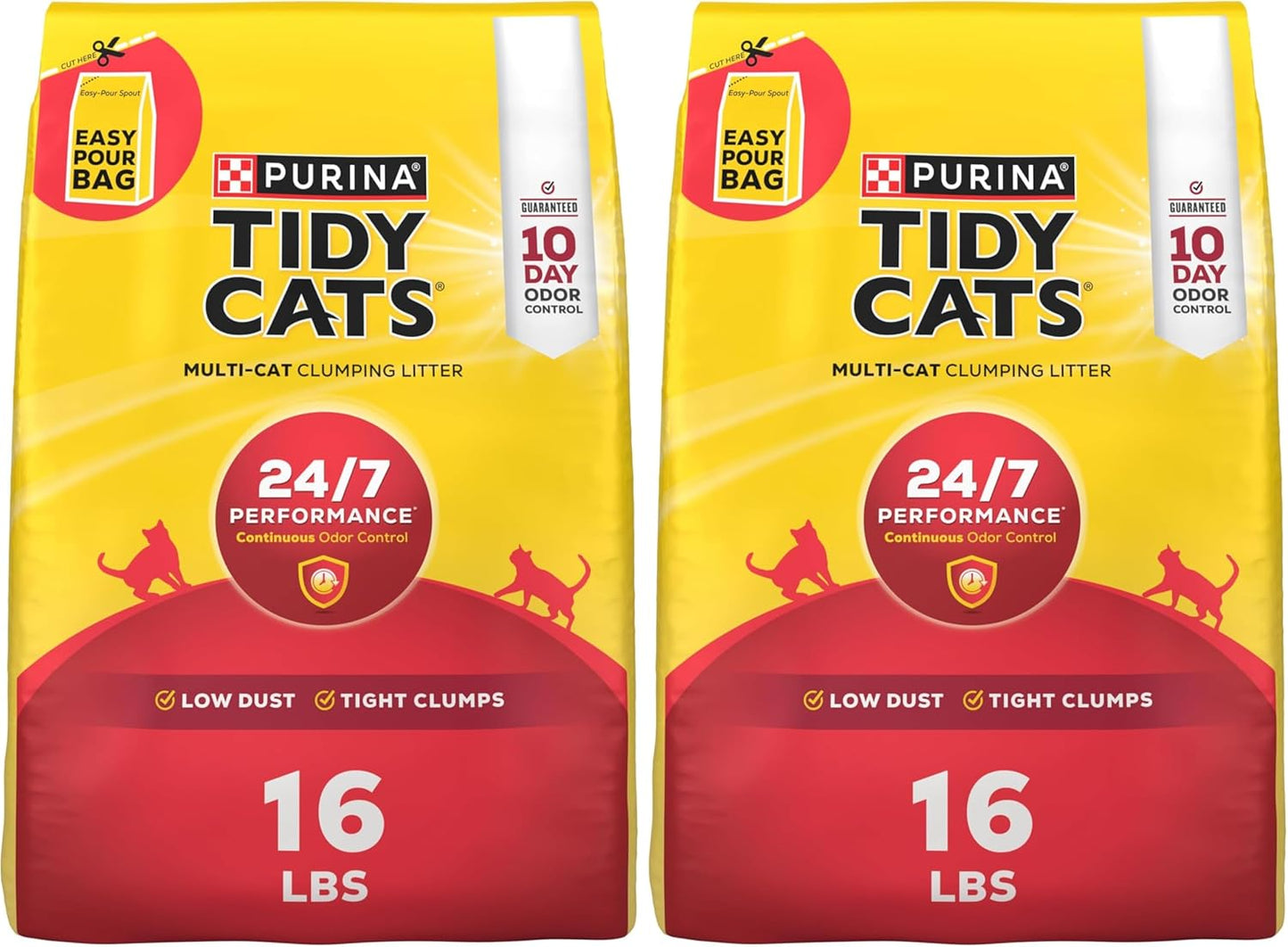 Purina Tidy Cats Clumping Cat Litter, 24/7 Performance Multi Cat Litter - 38 lb. Box