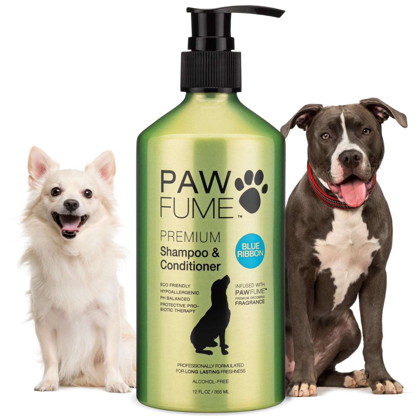 PAWFUME Deshedding Dog Shampoo and Conditioner, Show Dog, 1-Pack – Nourish & Detangle for Silky Soft Coat – Probiotic, Deep-Cleaning, pH-Balanced Formula – Salon-Quality Shampoo for Dogs