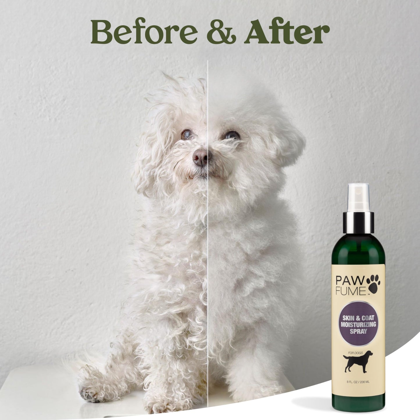 PAWFUME Deshedding Dog Shampoo and Conditioner, Show Dog, 1-Pack – Nourish & Detangle for Silky Soft Coat – Probiotic, Deep-Cleaning, pH-Balanced Formula – Salon-Quality Shampoo for Dogs
