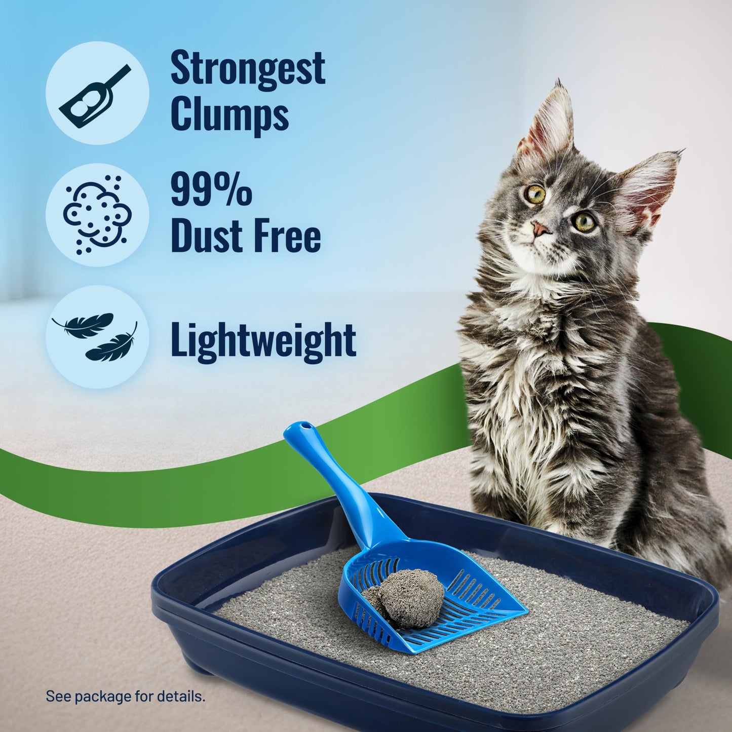 Cat's Pride Max Power: Total Odor Control - Up to 10 Days of Powerful Odor Control - Strong Clumping - 99% Dust Free - Multi-Cat Litter, Scented, 15 Pounds