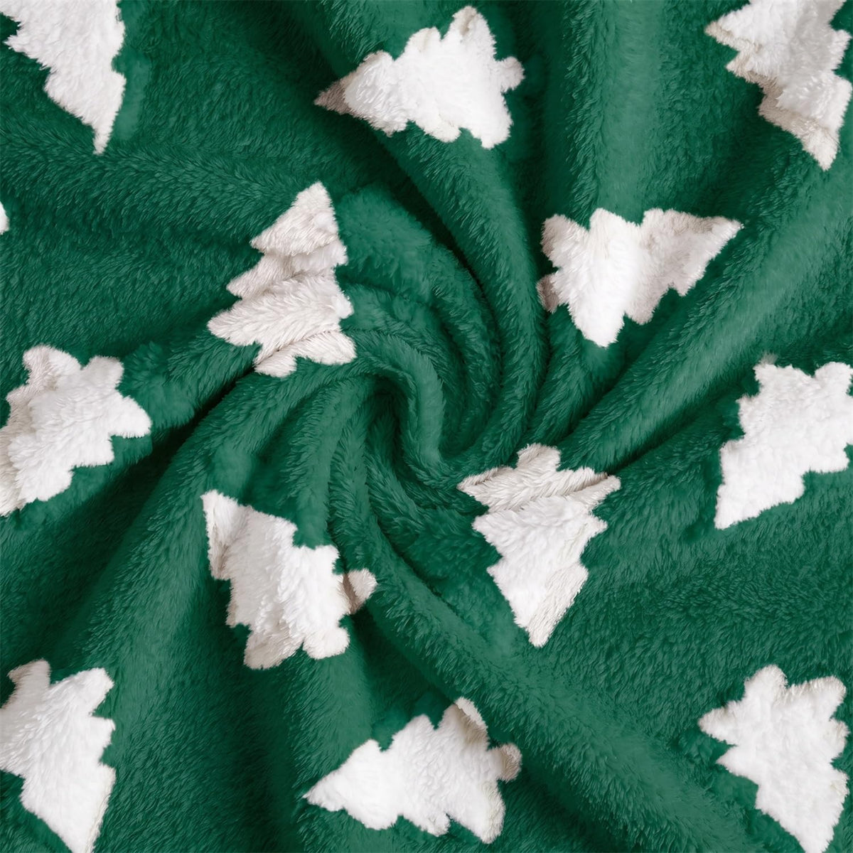 Horaldaily Red Christmas Trees Shape 3D Textured Pets Blanket 20x30