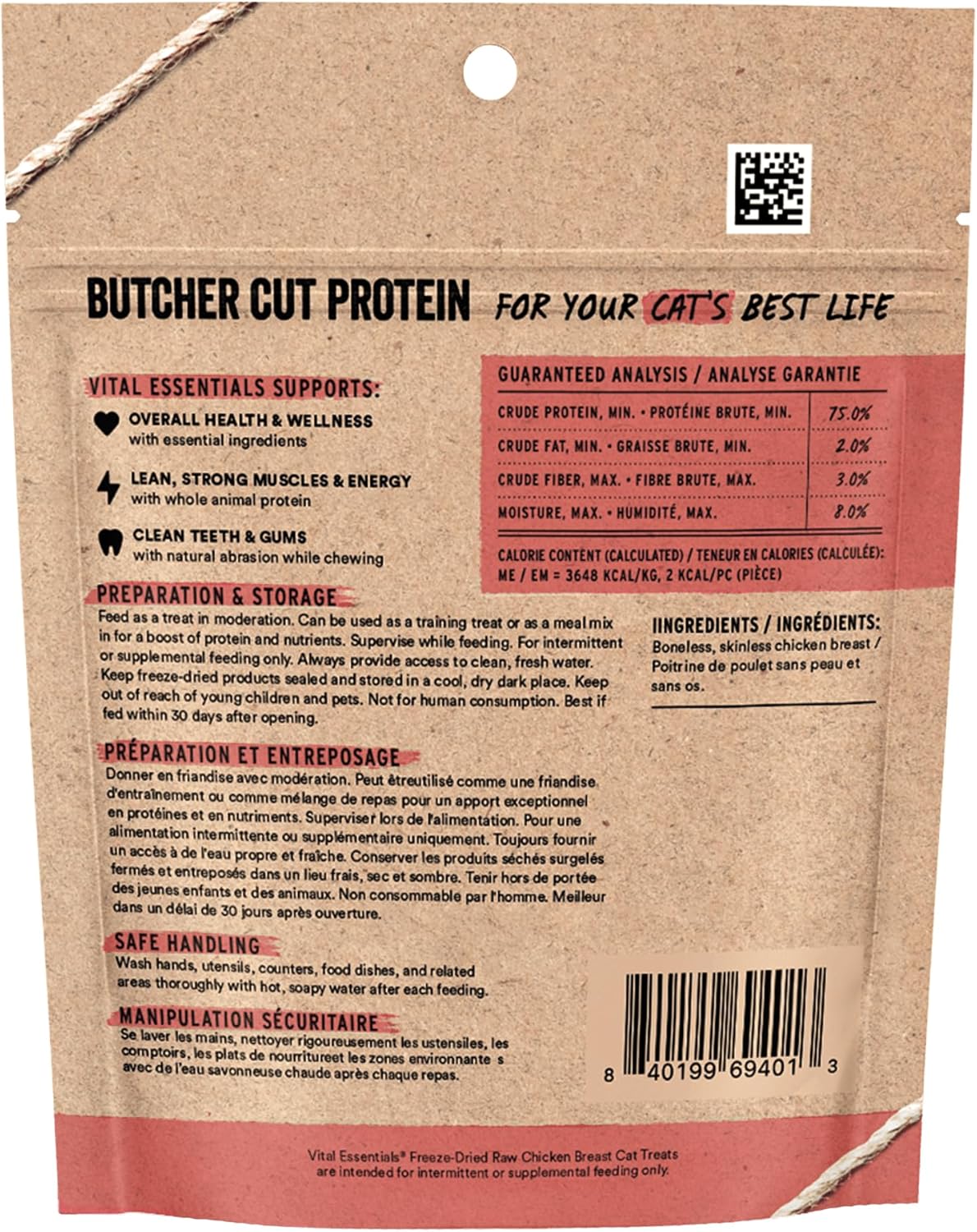 Vital Essentials Freeze Dried Cat Treats | Duck Liver, Single Ingredient | Premium Quality | Grain Free, Healthy Treats for Cats, 0.9 oz Bag