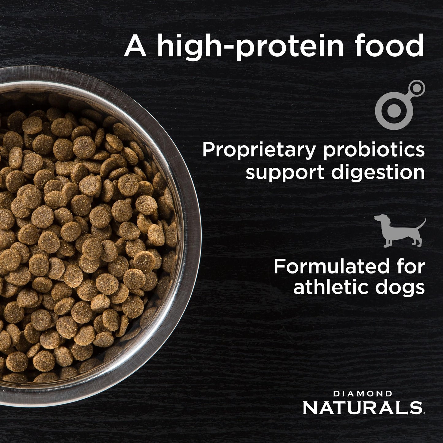Diamond Naturals Skin & Coat Real Salmon and Potato Recipe Dry Dog Food with Quality Protein, Omega Fatty Acids, Probiotics and Essential Nutrients to Promote Healthy Skin and Coat 30lb