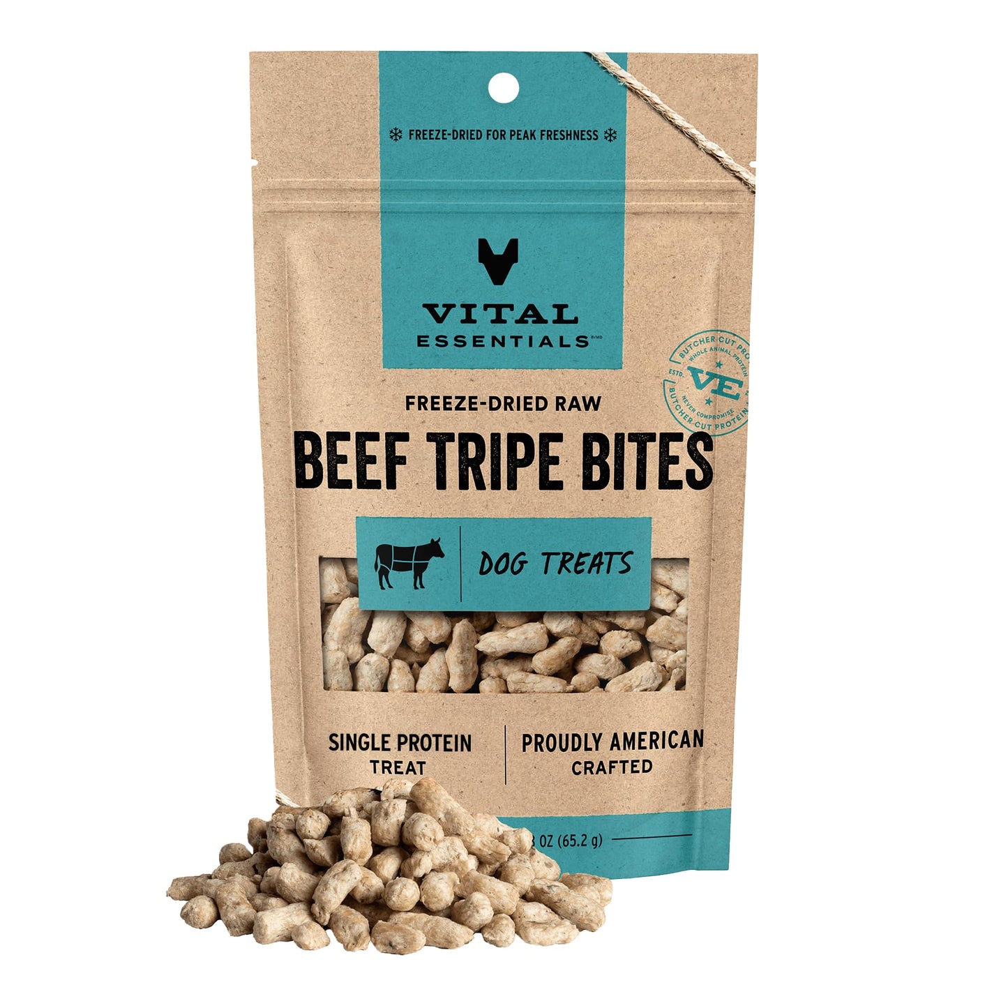 Vital Essentials Freeze Dried Dog Treats | Salmon Bites, Single Protein | Premium Quality | Grain Free Training Treats for Dogs, 2.5 oz Bag