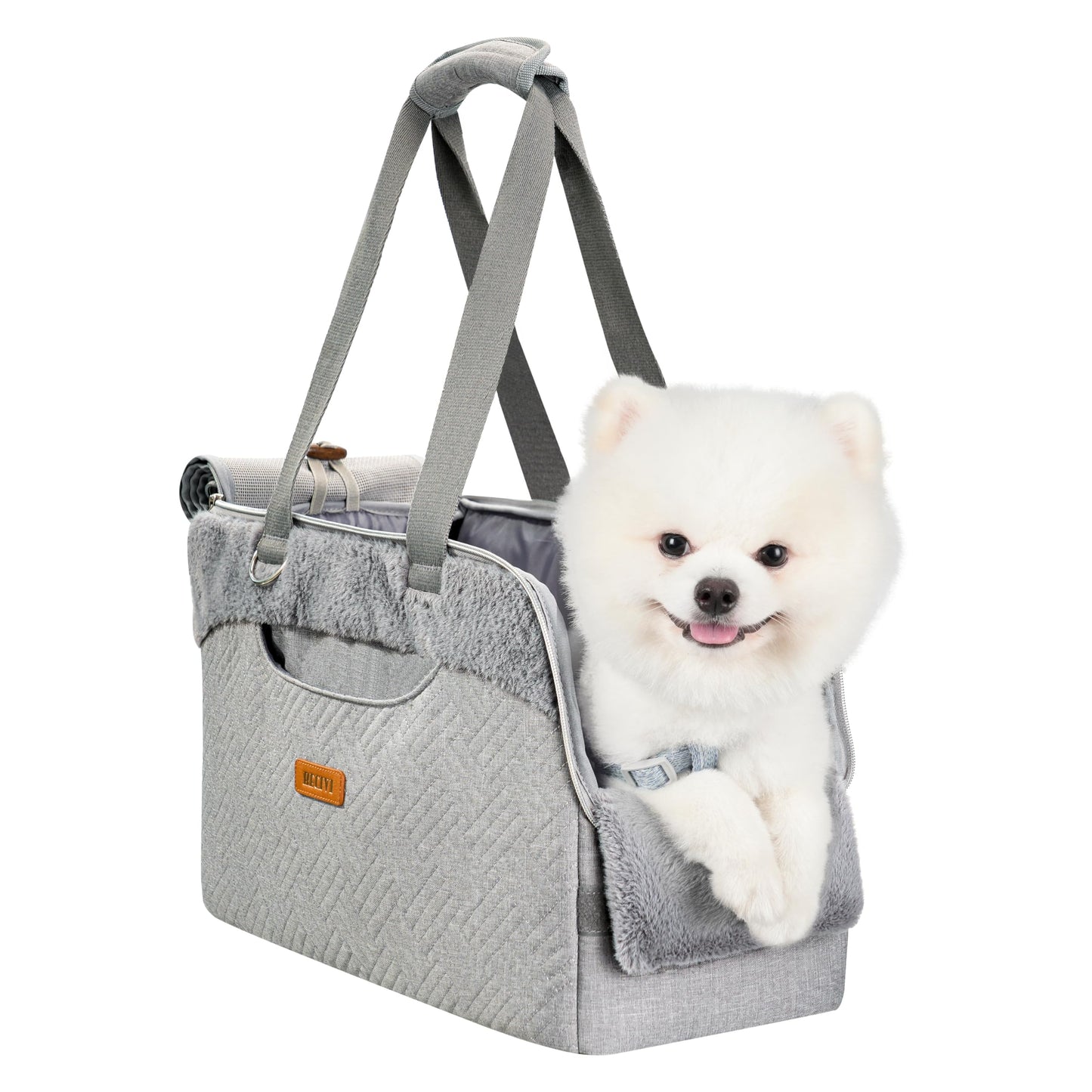 Dog Purse Carrier for Small Dogs Cats Rabbits Up to 12lbs, Lightweight Pet Sling Carriers with Crossbody Strap, Portable Puppy Soft Sided Tote Bag Carrier for Vet,Hiking,Travel Black