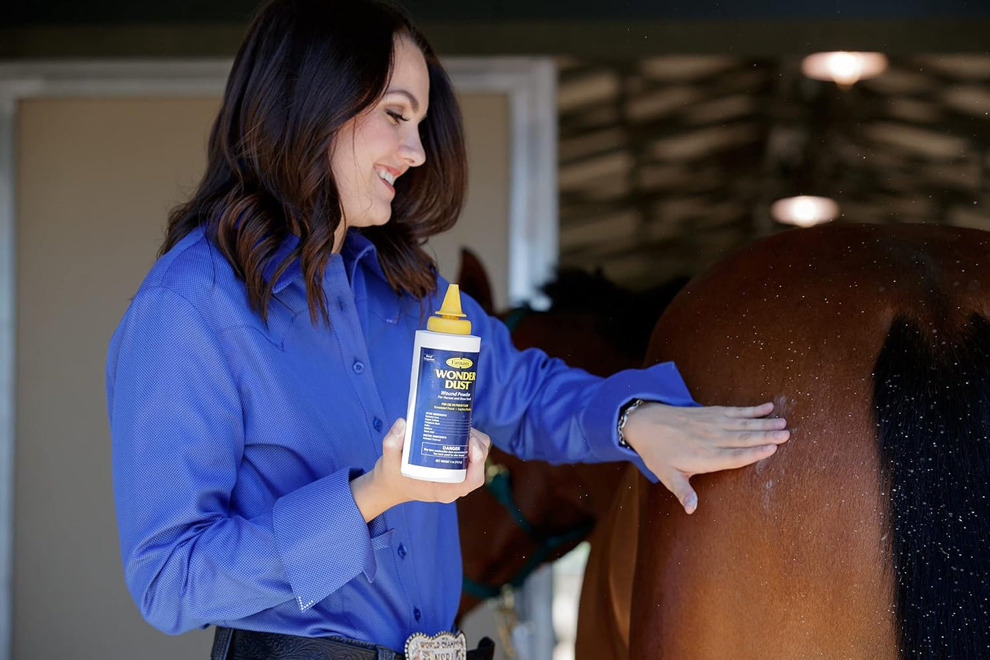 Farnam Wonder Dust Wound Powder, Blood Coagulant for Horses and Show Stock, For Use on Proud Flesh, Granulated Tissue, 4 Ounces