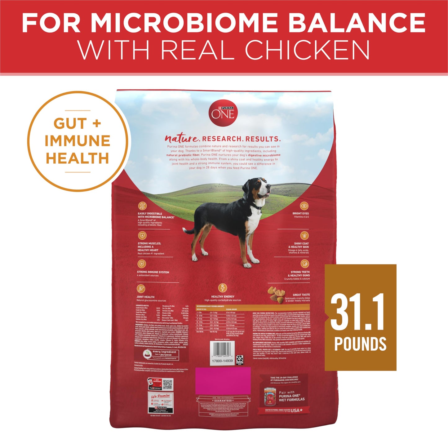 Purina ONE Dry Dog Food Lamb and Rice Formula - 40 lb. Bag