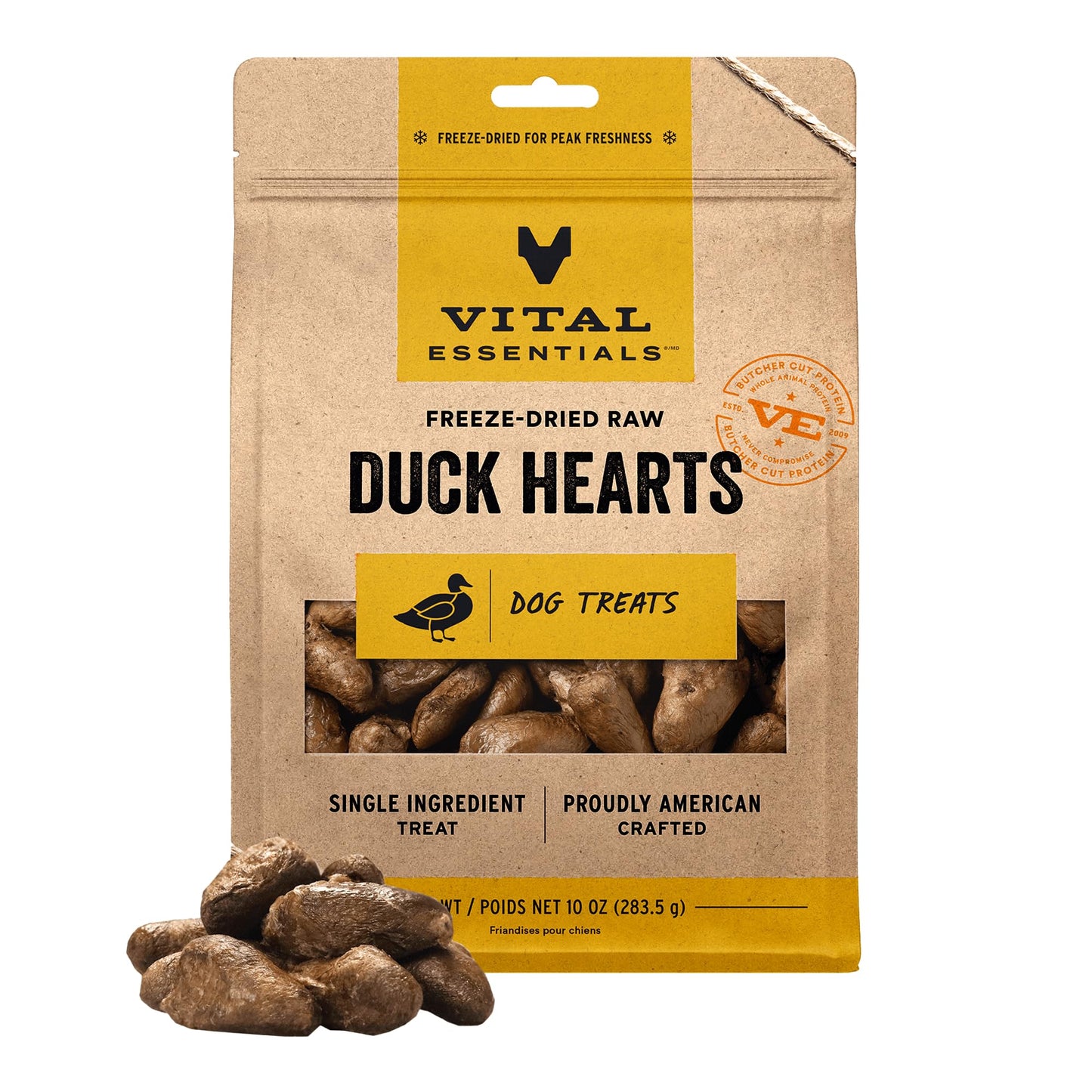 Vital Essentials Freeze Dried Raw Chicken Necks Dog Treats | Single Ingredient | Premium Quality | Grain Free Treats for Dogs, 9 oz Bag