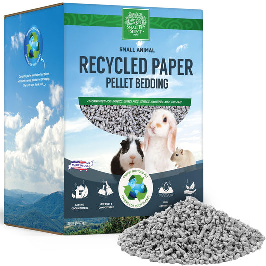 Small Pet Select Recycled Paper Pellet Bedding, Litter for Rabbit, Guinea Pig, Hamster, Bunny and Other Small Animals, 10lb