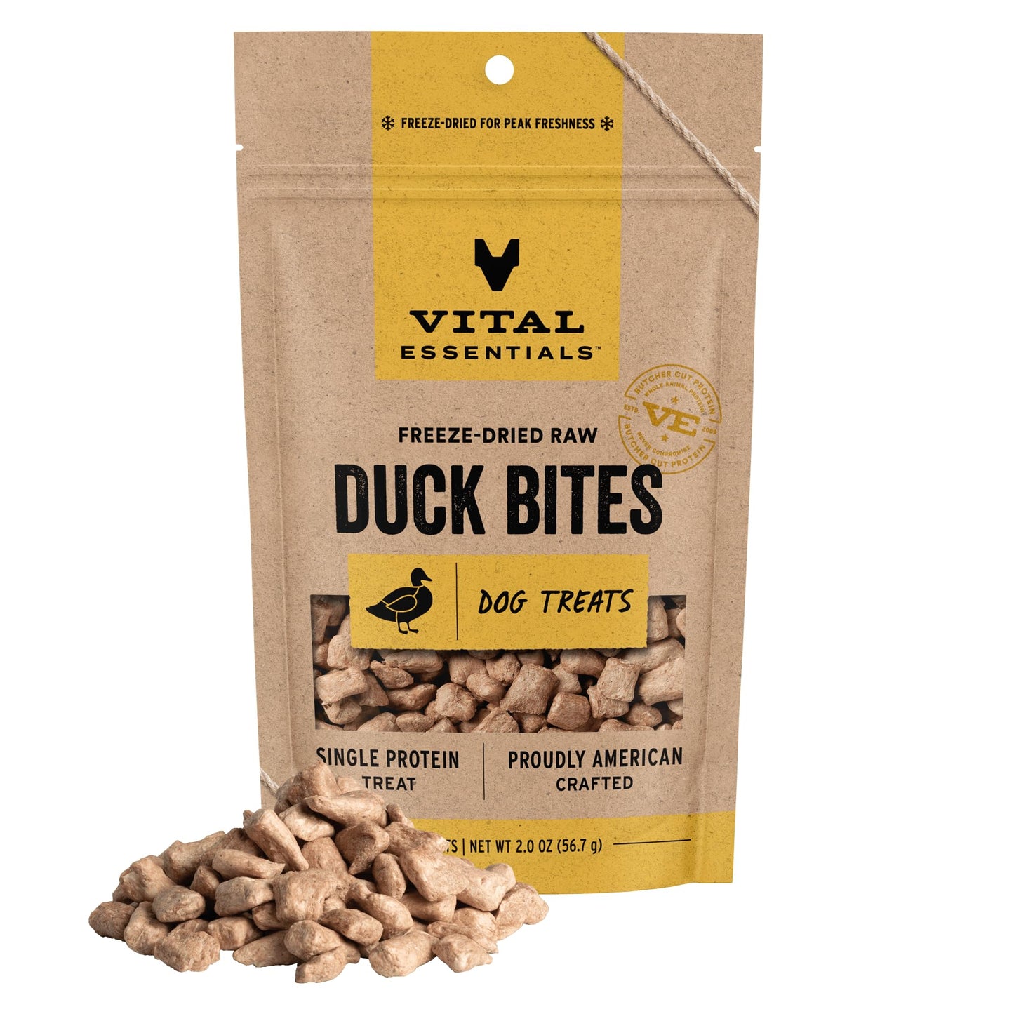 Vital Essentials Freeze Dried Dog Treats | Salmon Bites, Single Protein | Premium Quality | Grain Free Training Treats for Dogs, 2.5 oz Bag