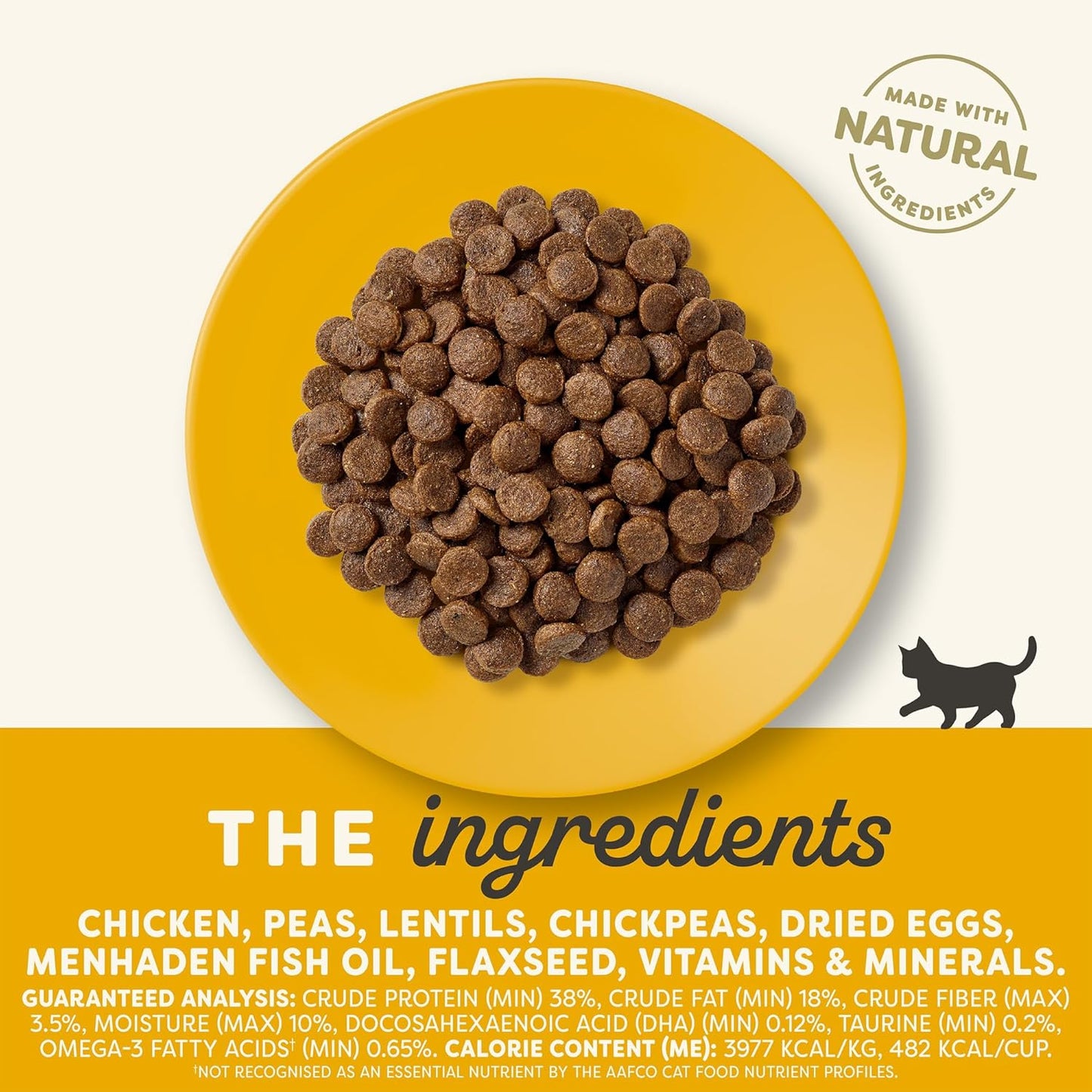 Applaws Complete Dry Cat Food, Grain-Free, Limited and Natural Ingredients, Added Vitamins & Minerals, High Protein, Supports Digestion, Chicken Recipe (4 Pound Bag)