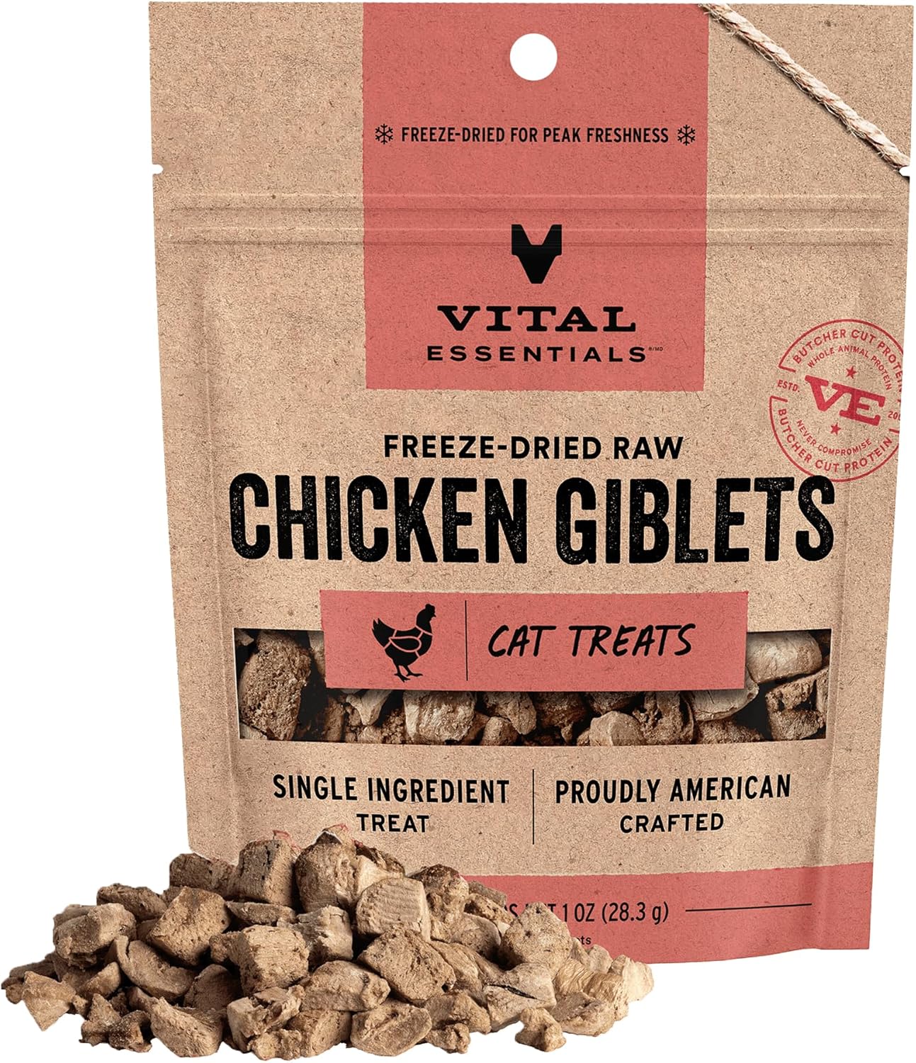 Vital Essentials Freeze Dried Cat Treats | Duck Liver, Single Ingredient | Premium Quality | Grain Free, Healthy Treats for Cats, 0.9 oz Bag