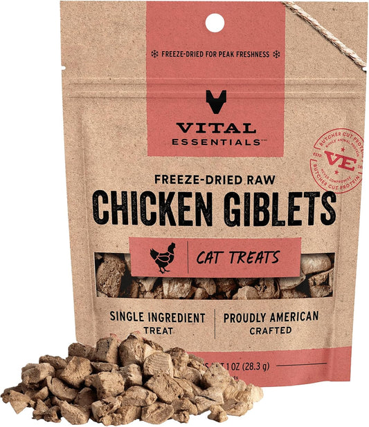 Vital Essentials Freeze Dried Cat Treats | Duck Liver, Single Ingredient | Premium Quality | Grain Free, Healthy Treats for Cats, 0.9 oz Bag