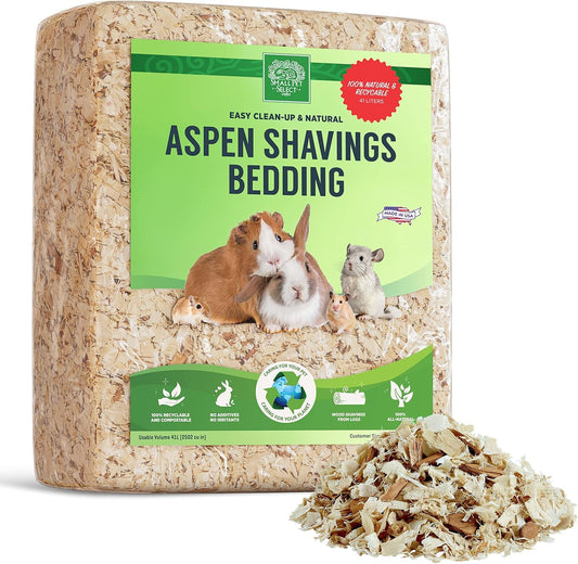 Small Pet Select Premium Natural Aspen Bedding, Animal Bedding for Small Indoor and Outdoor Pets, Made in The USA, Jumbo Size 141 L Pack