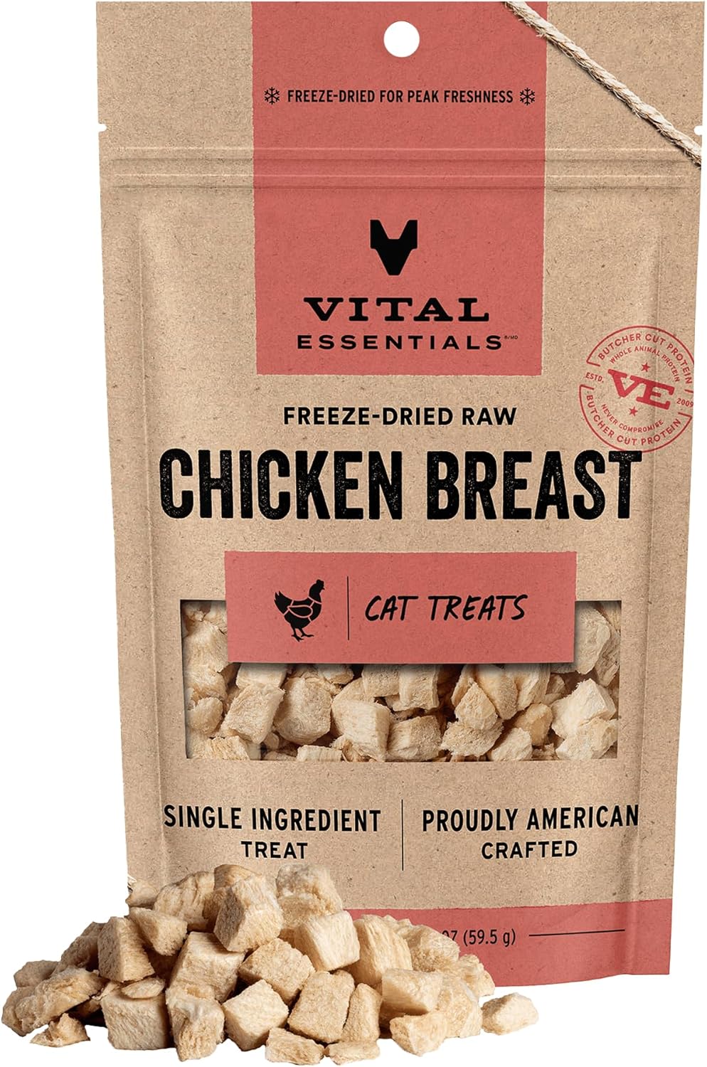 Vital Essentials Freeze Dried Cat Treats | Duck Liver, Single Ingredient | Premium Quality | Grain Free, Healthy Treats for Cats, 0.9 oz Bag