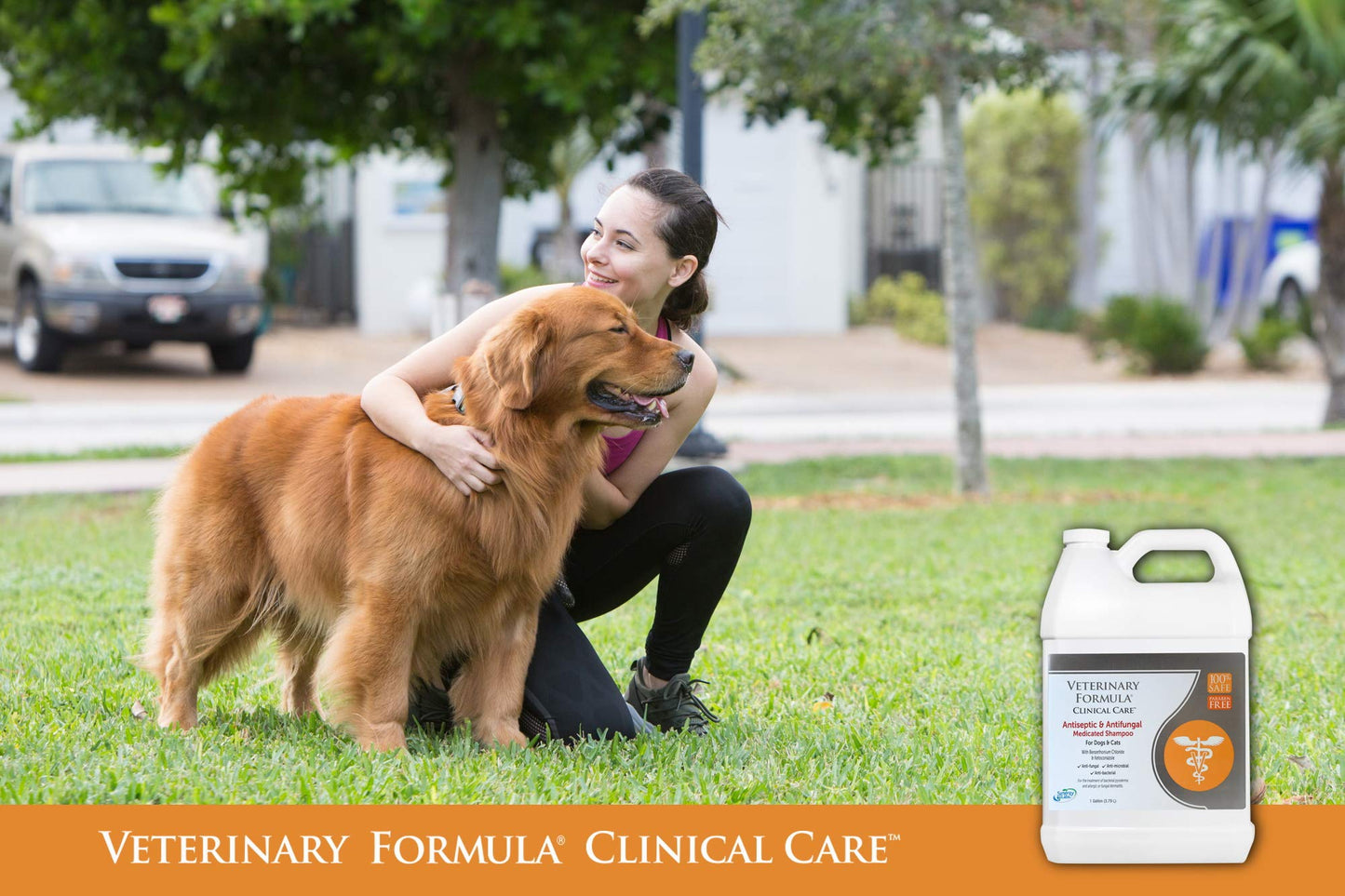 Veterinary Formula Clinical Care Antiseptic & Antifungal Medicated Shampoo and Spray for Dogs and Cats - Helps Alleviate Scaly, Greasy, or Red Skin - Paraben, Dye, and Soap Free, 2 Pack Bundle