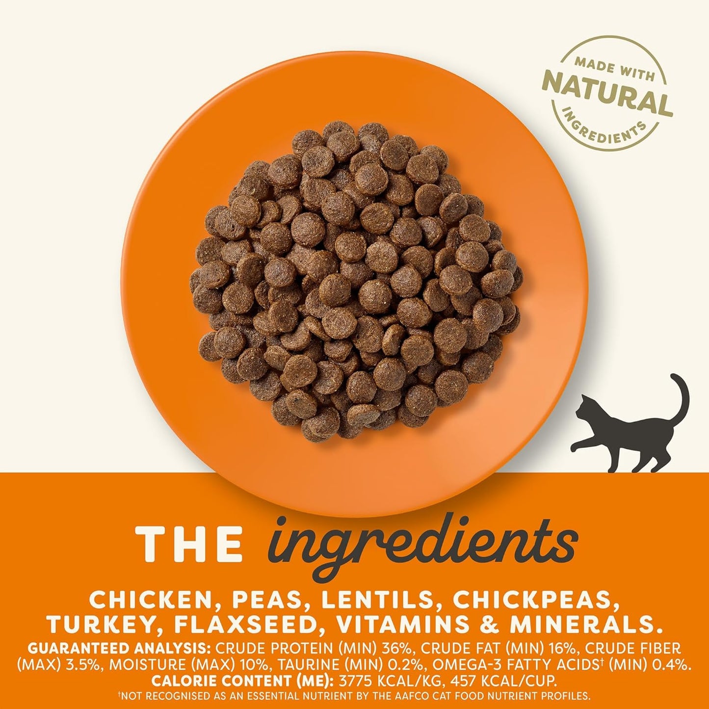 Applaws Complete Dry Cat Food, Grain-Free, Limited and Natural Ingredients, Added Vitamins & Minerals, High Protein, Supports Digestion, Chicken Recipe (4 Pound Bag)