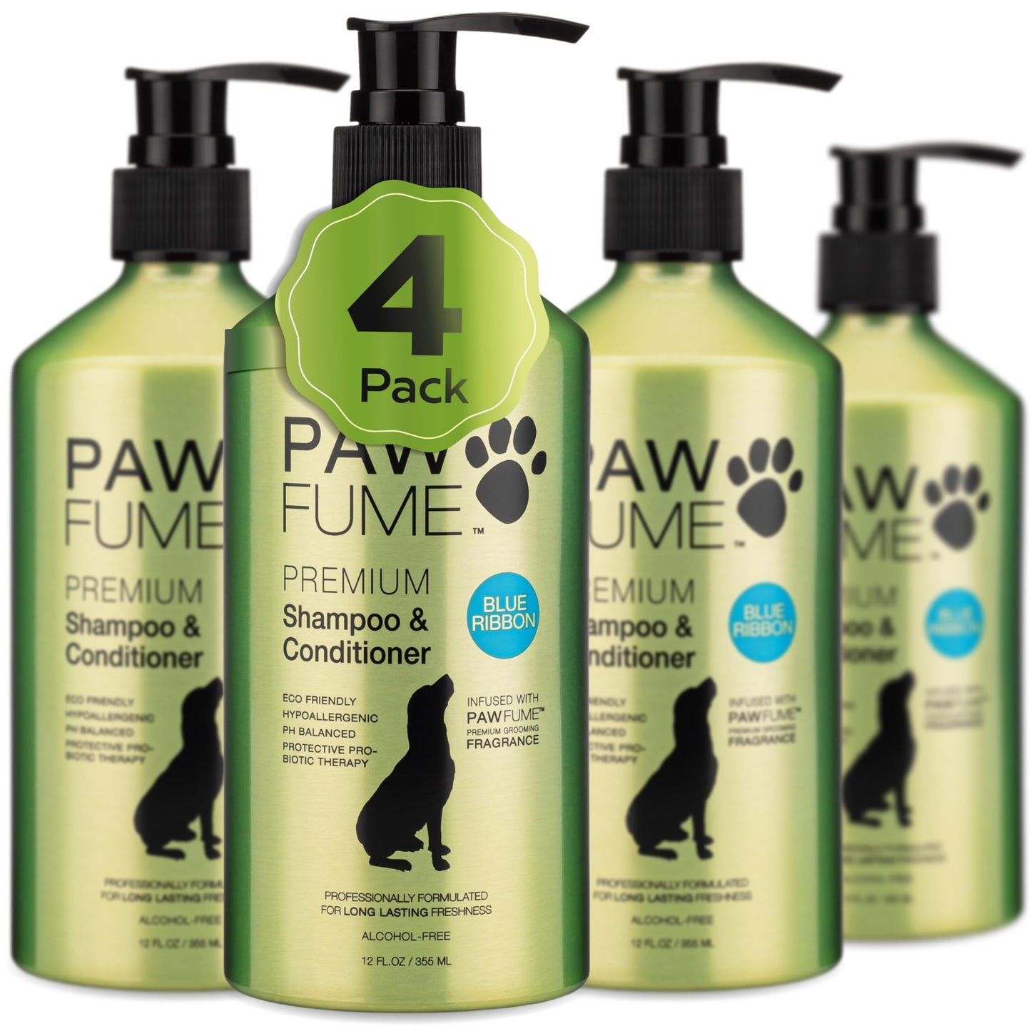 PAWFUME Deshedding Dog Shampoo and Conditioner, Show Dog, 1-Pack – Nourish & Detangle for Silky Soft Coat – Probiotic, Deep-Cleaning, pH-Balanced Formula – Salon-Quality Shampoo for Dogs