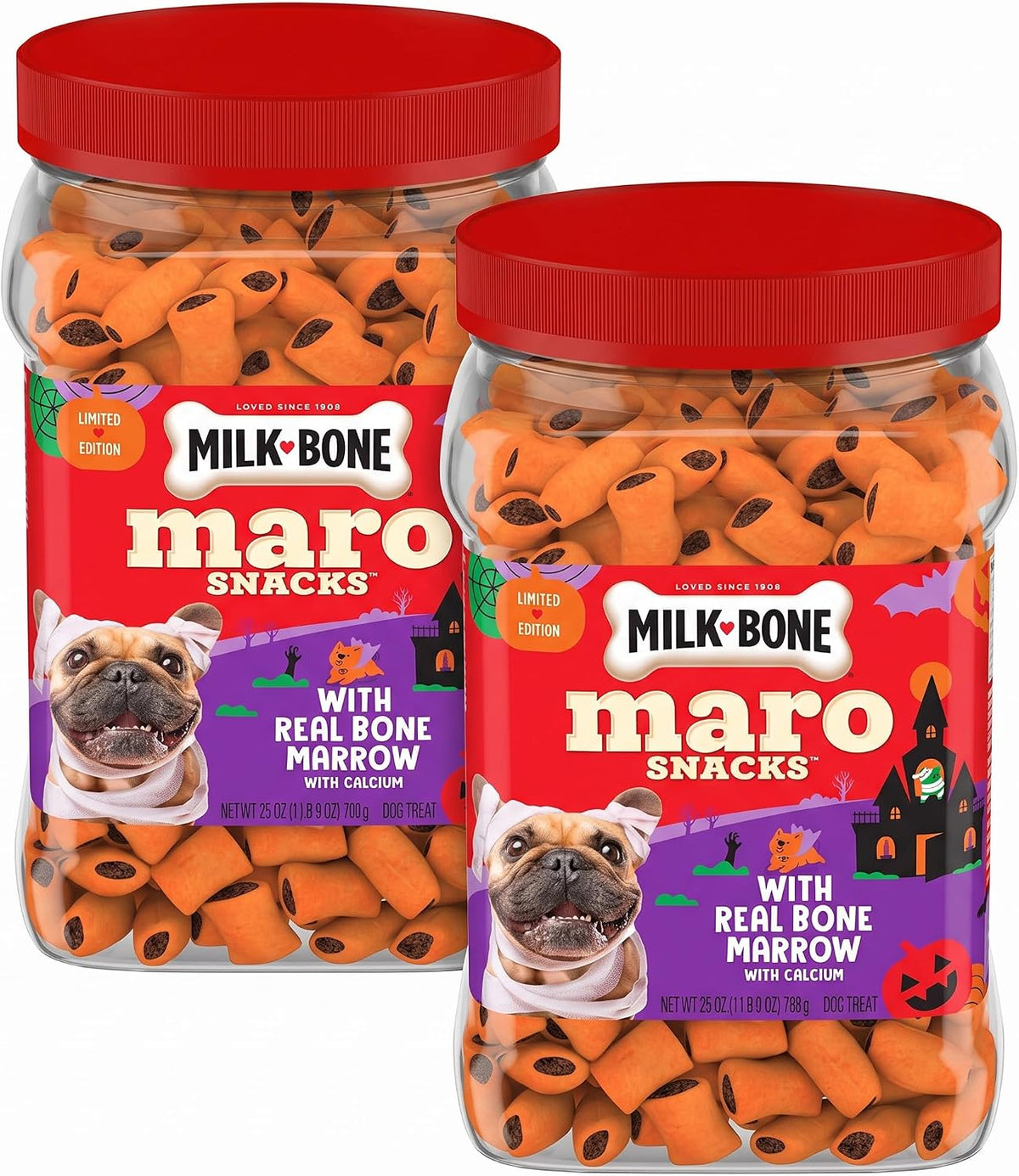 Milk-Bone Spooky Biscuits, Halloween Dog Treats, 24 Oz. Pail
