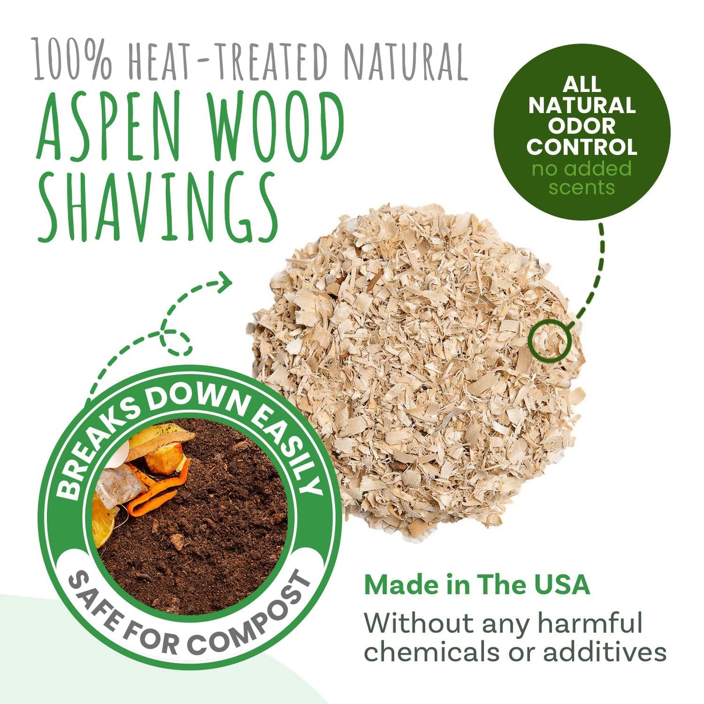 Small Pet Select Premium Natural Aspen Bedding, Animal Bedding for Small Indoor and Outdoor Pets, Made in The USA, Jumbo Size 141 L Pack