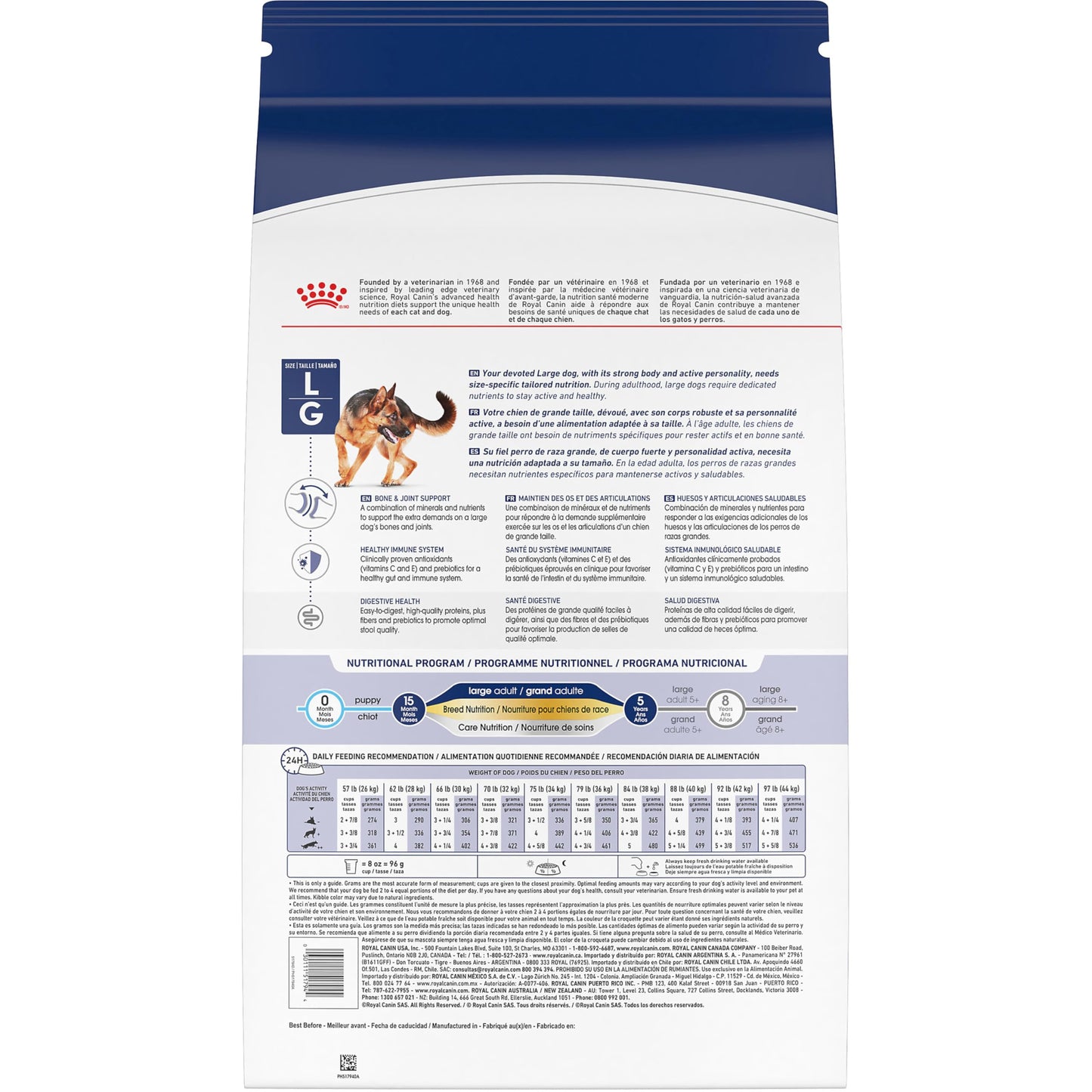 Royal Canin Size Health Nutrition Large Adult Dry Dog Food, 4 lb Bag
